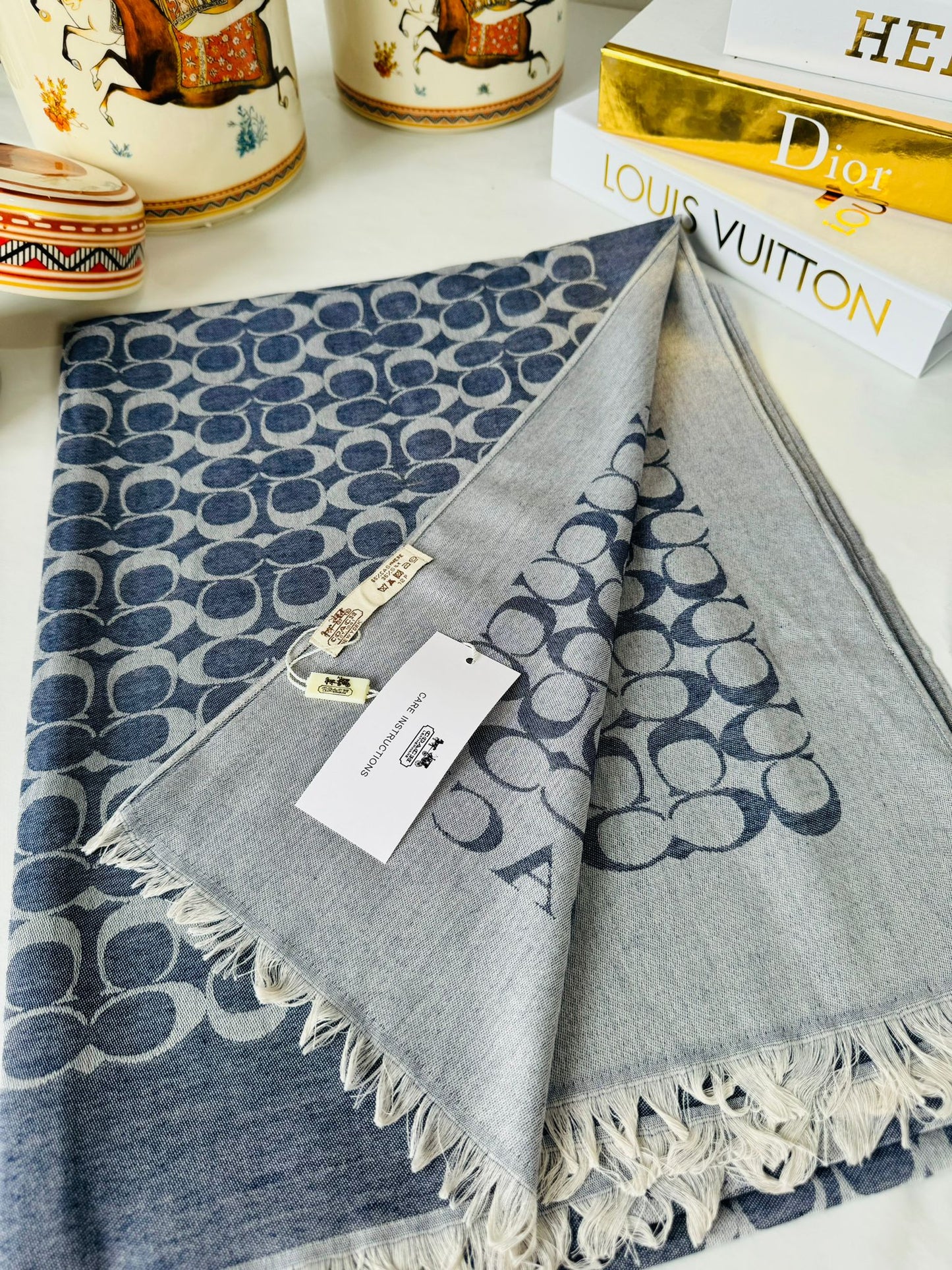 Coach İthal Pamuk Yün İpek - Lacivert