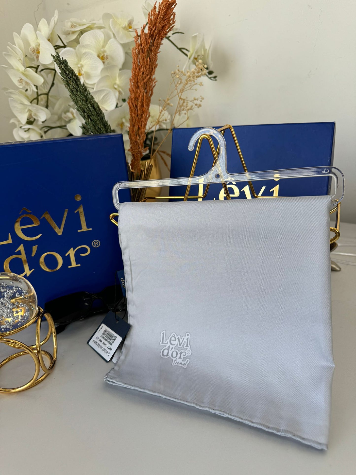 Levidor Twill Eşarp 17768 - Gümüş