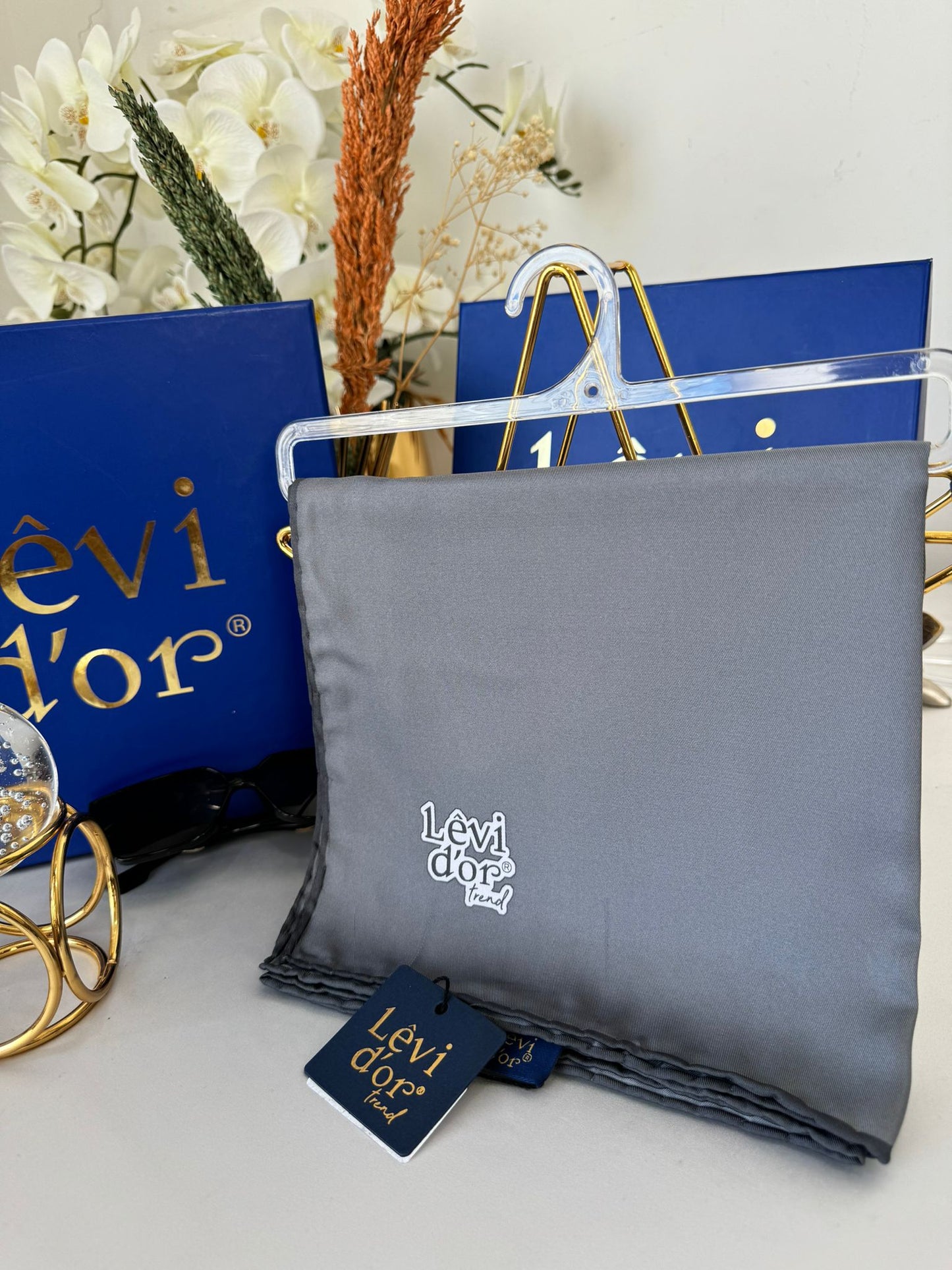 Levidor Twill Eşarp 17768 - Koyu Gri