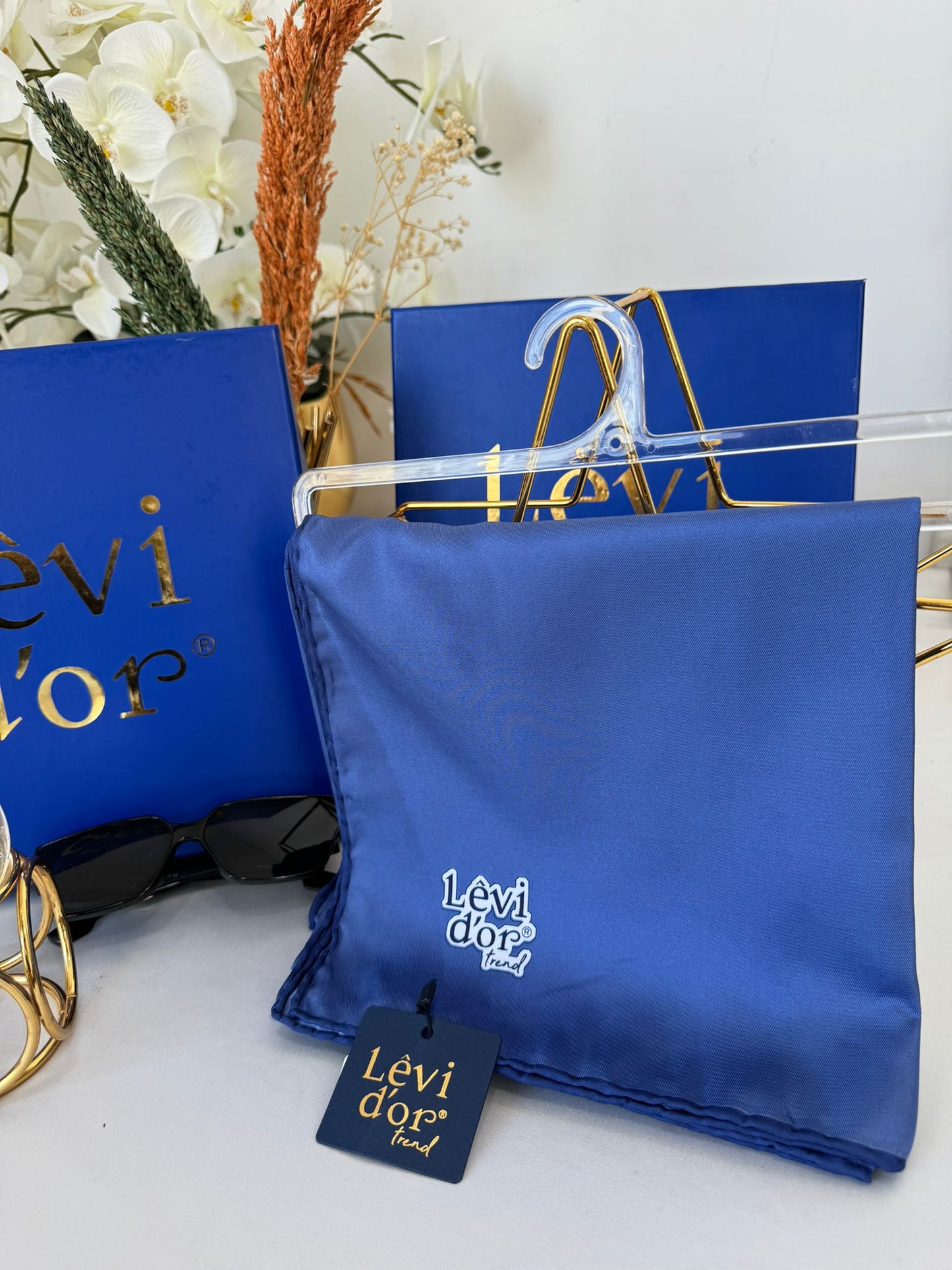 Levidor Twill Eşarp 17768 - Gök Mavisi