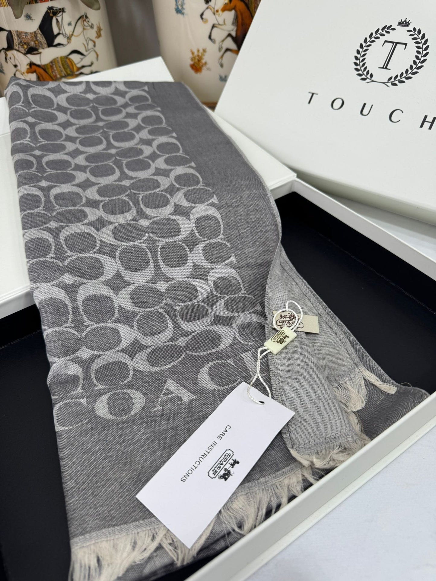 Coach İthal Pamuk Yün İpek - Gri