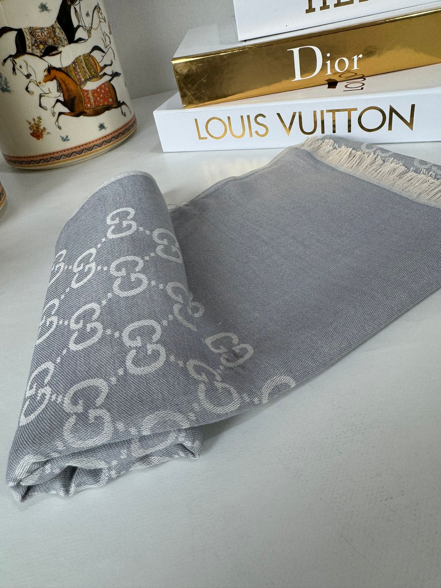 Gucci İthal Pamuk Yün İpek 544330 - A.Gri