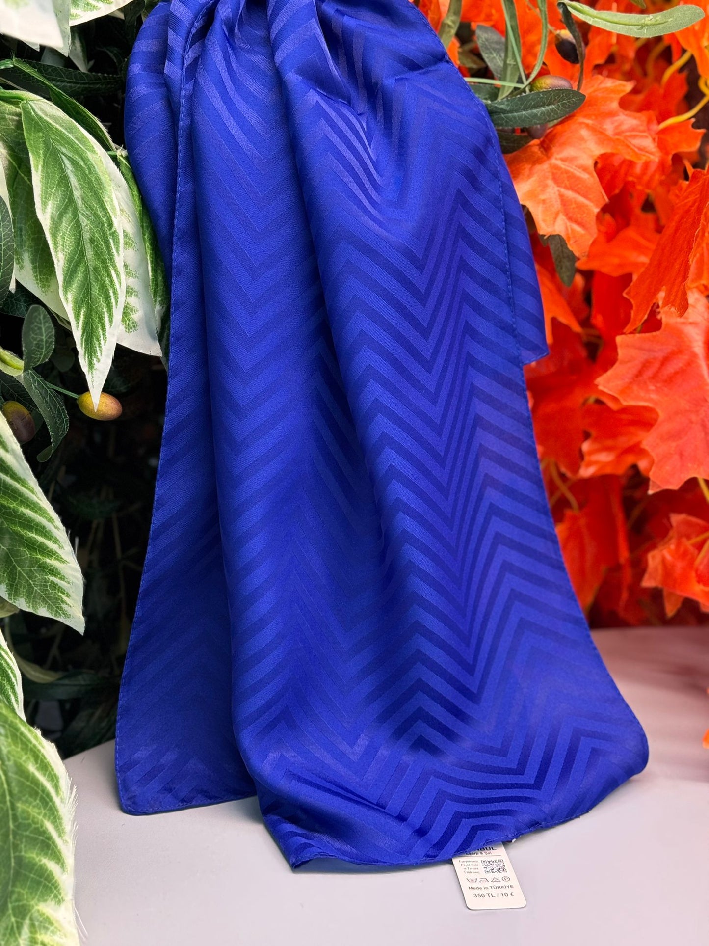 Zikzak desen pamuk Jakar Şal - Saks