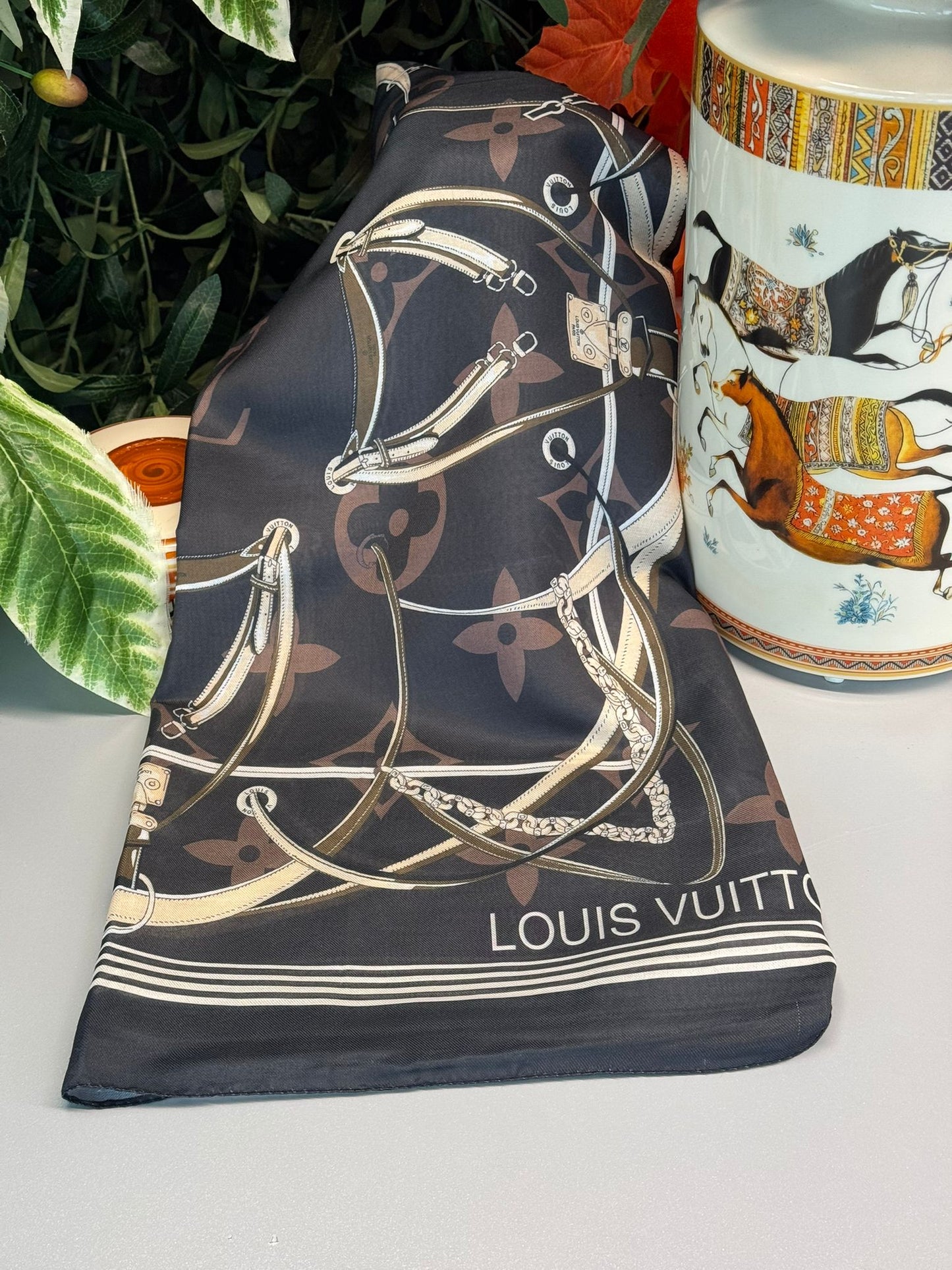 Lv Kemer Desen Pamuk Soft Şal 31230 - Acı Kahve