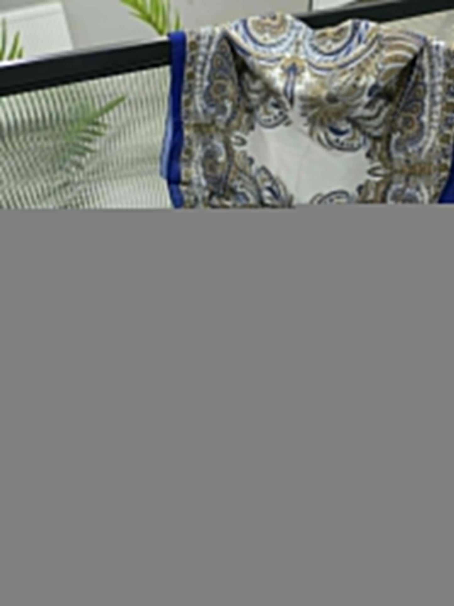 Etro Desen New Pamuk Soft Şal 23012 - Saks