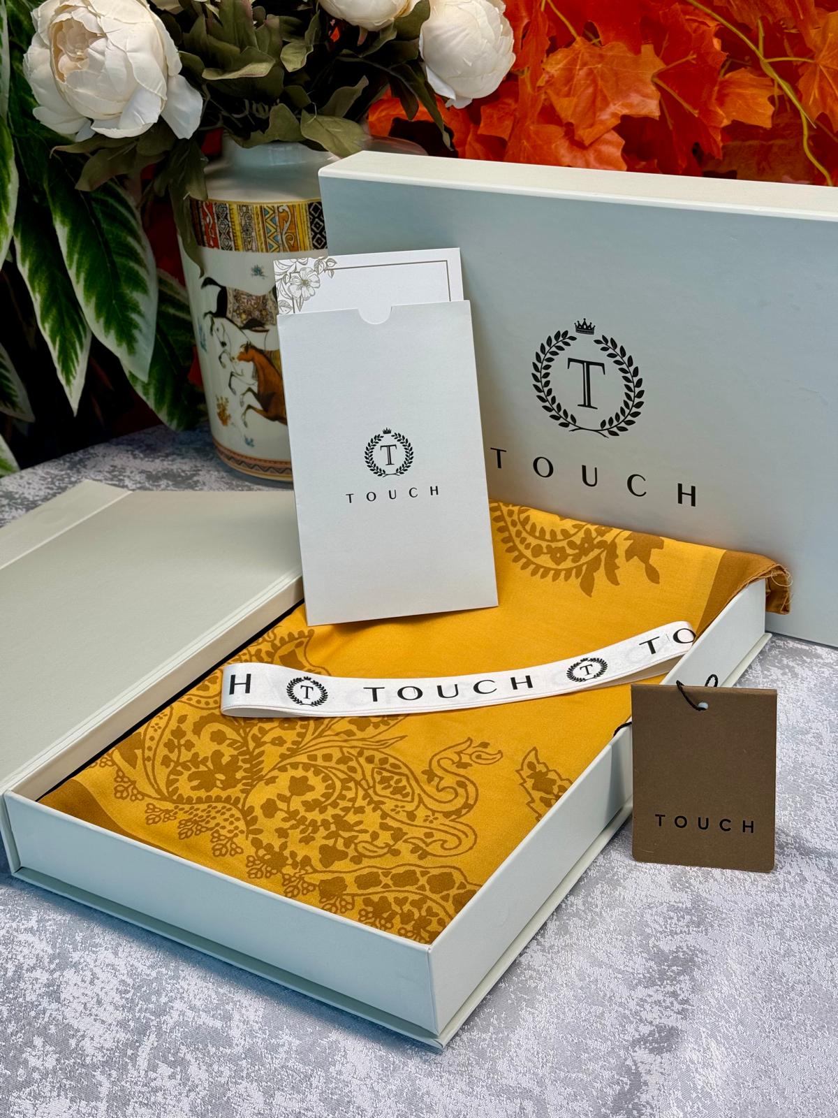 Touch İthal Pamuk İpek Şal - 415420 Gold