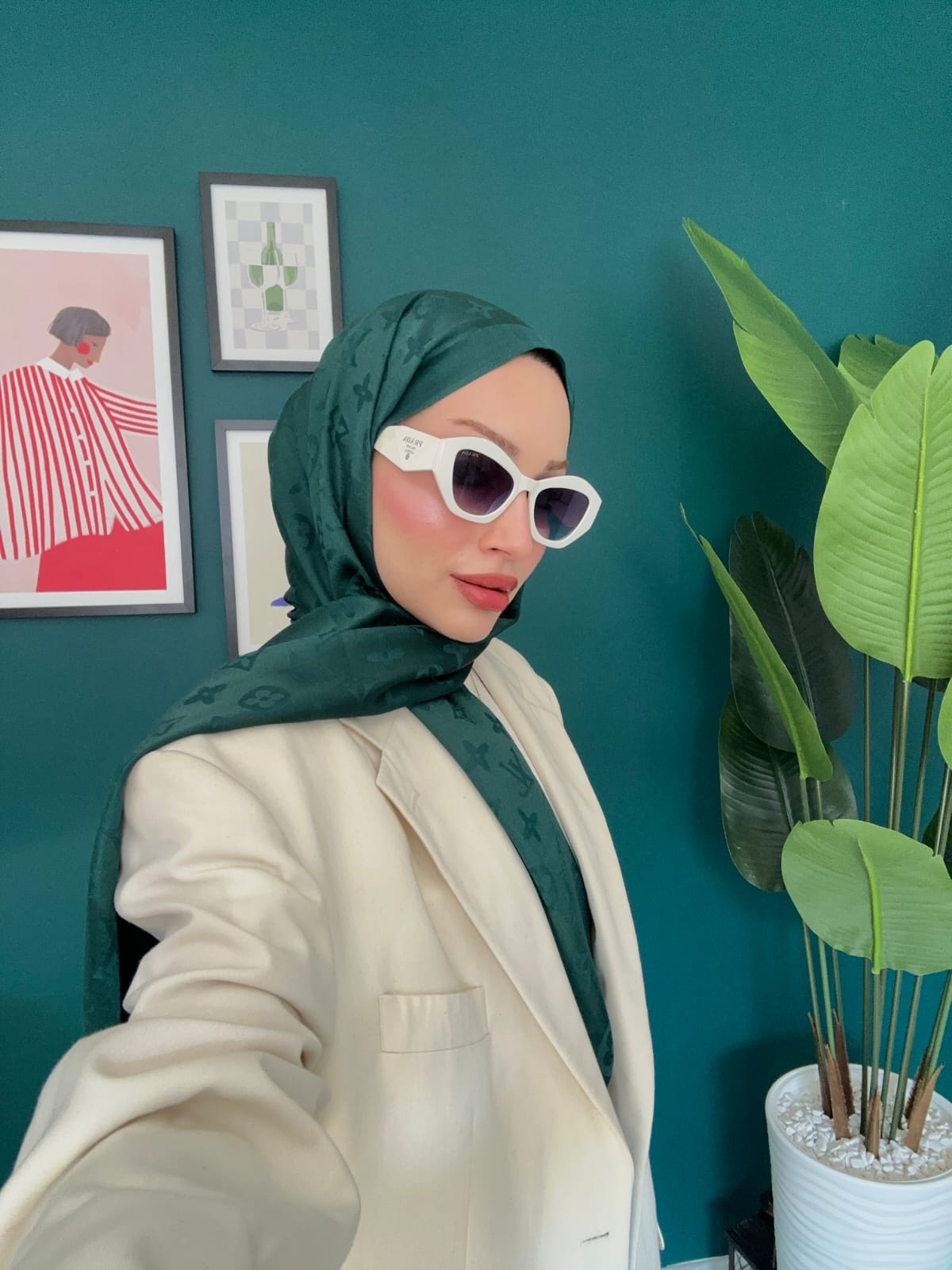 İthal Lv Kaşmir İpek Şal 49104 - Zümrüt