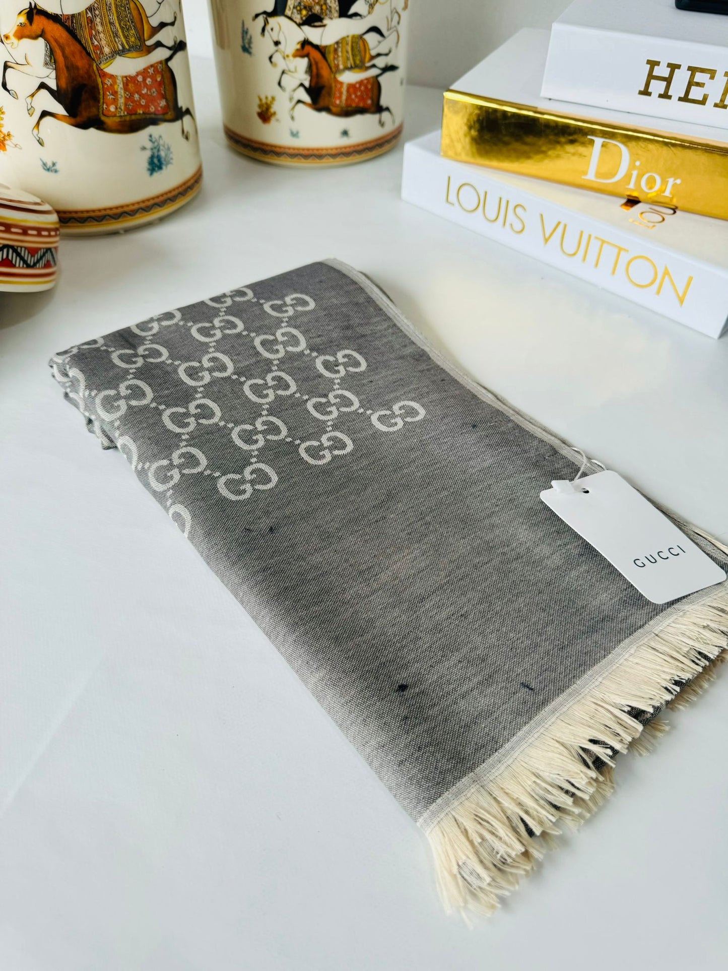 Gucci İthal Pamuk Yün İpek 544330 - Gri