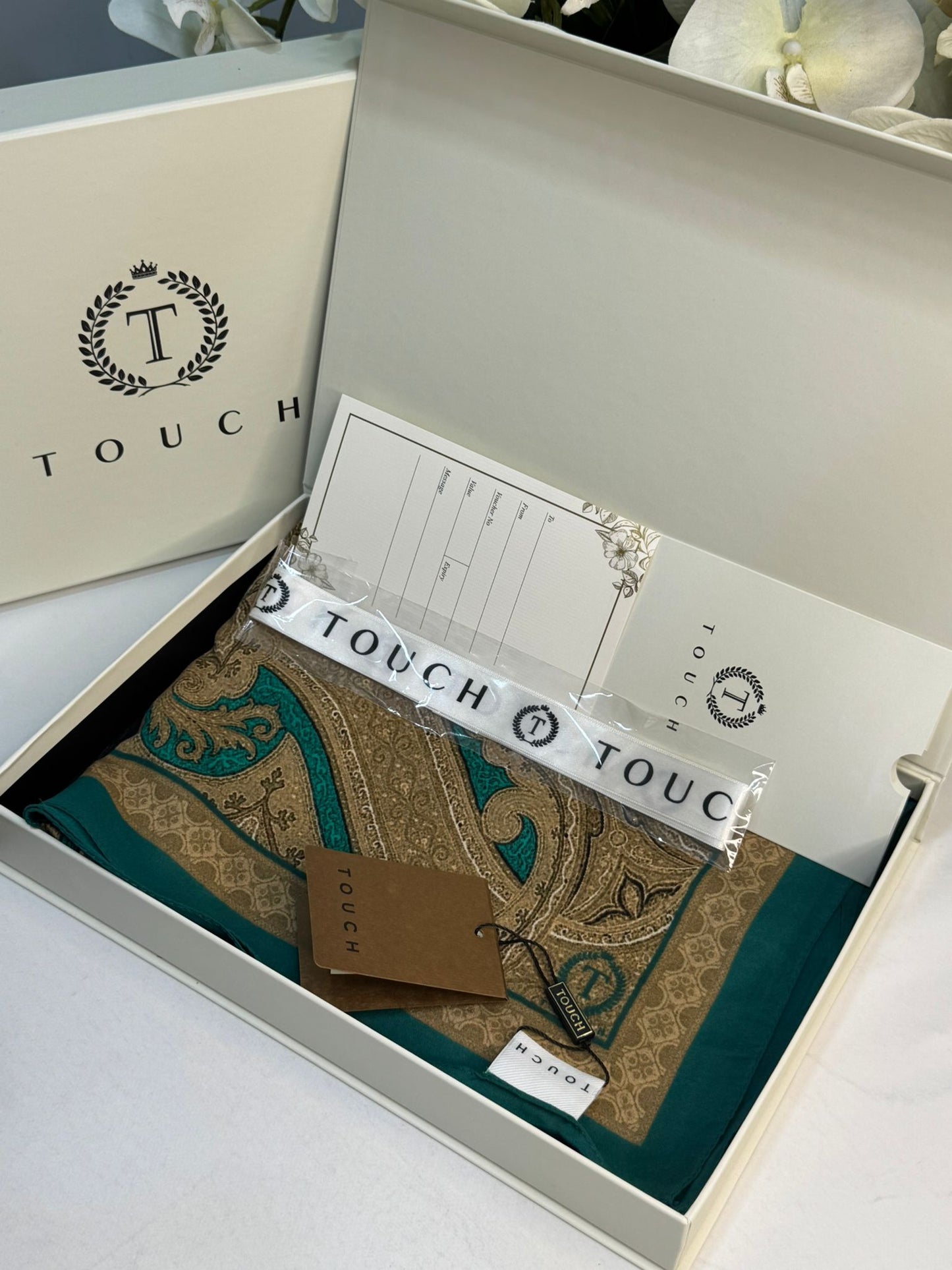 Touch İthal Pamuk İpek Şal 63454 - Zümrüt