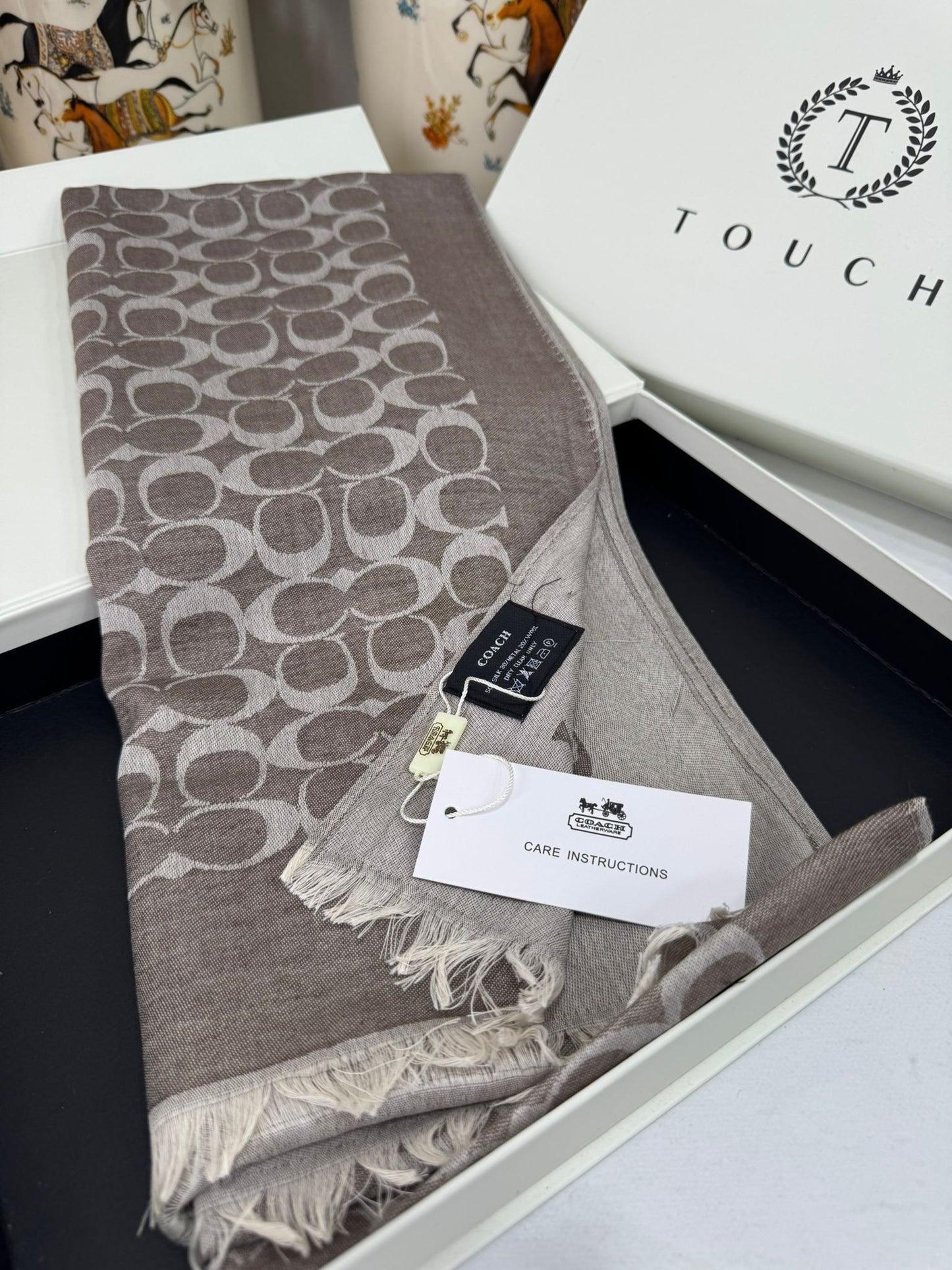 Coach İthal Pamuk Yün İpek-Latte Kahve