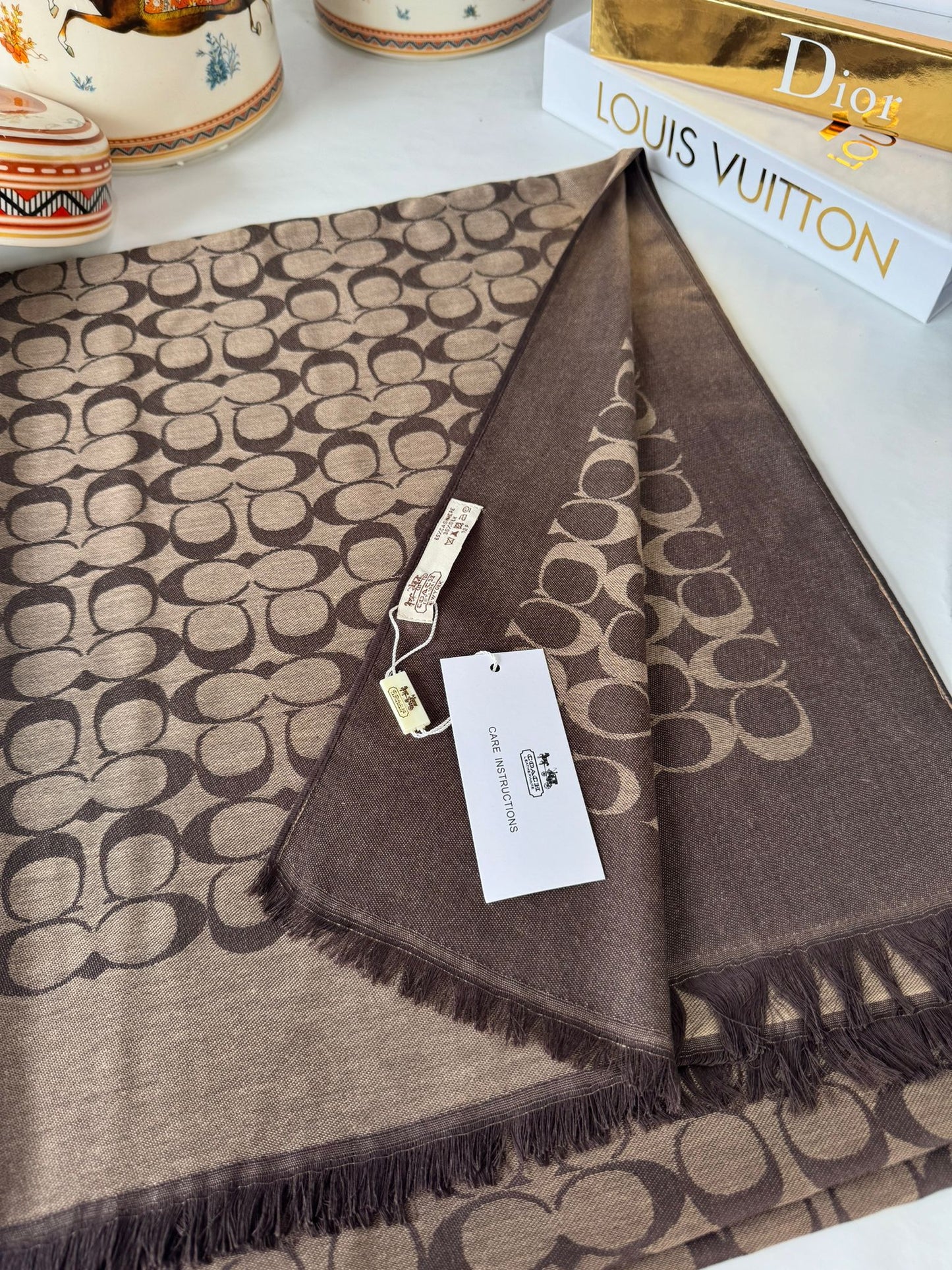 Coach İthal Pamuk Yün İpek - Kahve