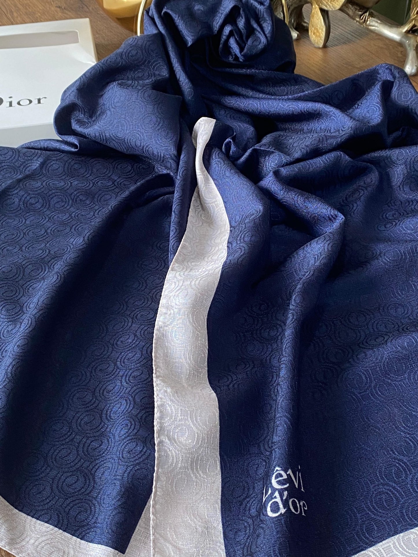 Levidor Monogram Şal - Lacivert