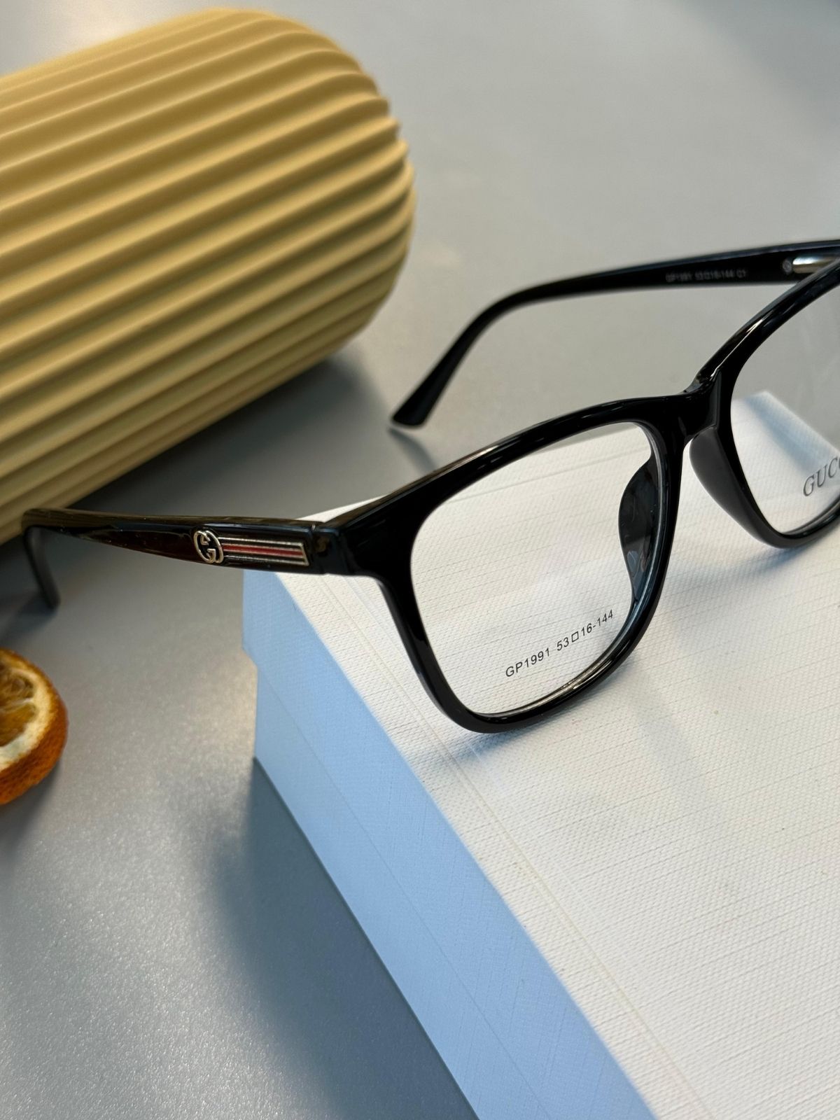 Gucci GP1991 Unisex Optik Gözlük - Siyah Transparan Asetat