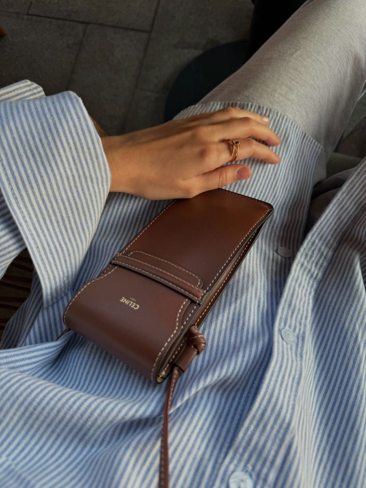 Celine Premium Çanta - Kahve