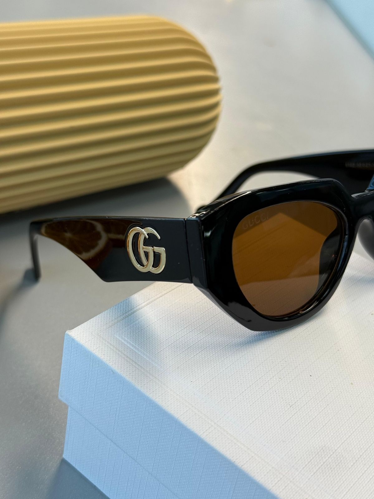 Gucci Key Biscayne Güneş Gözlüğü- Kahve