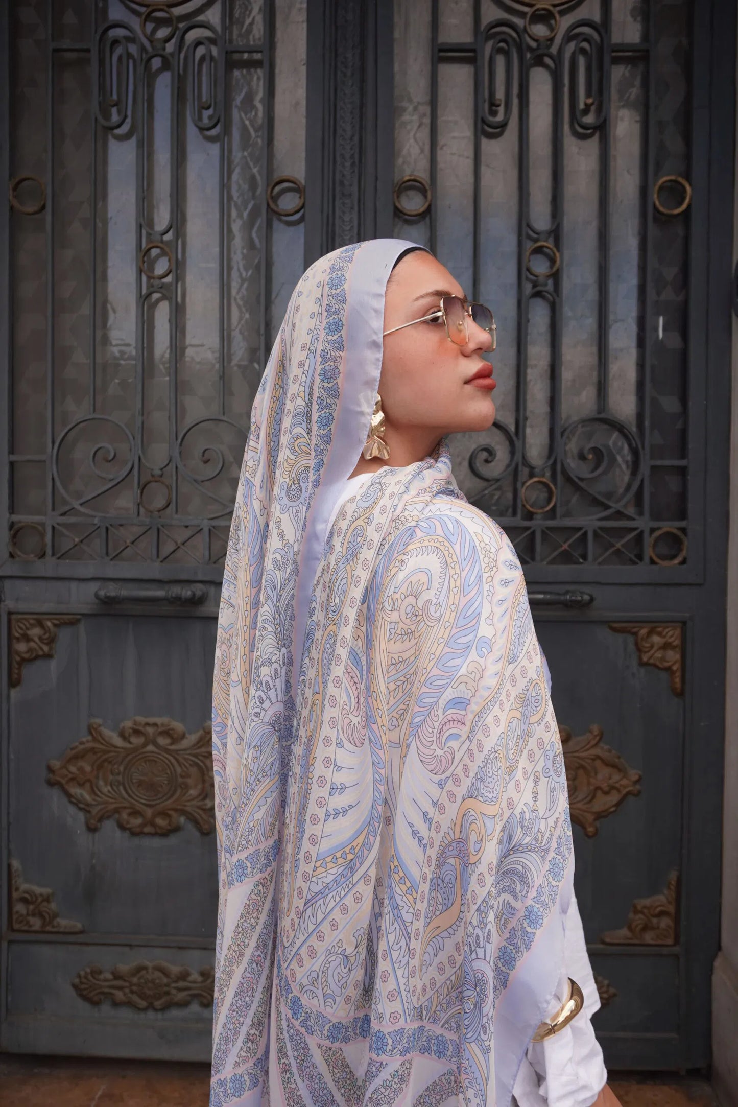 New Zuhur Şal Serisi- 469-002- V-4 - Gök Mavi