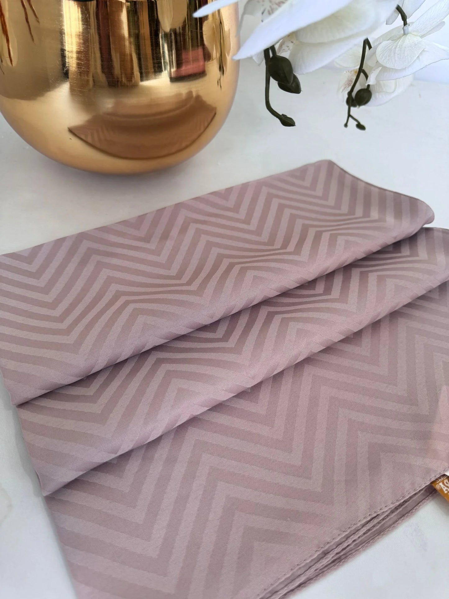 Zikzak desen pamuk Jakar Şal - Soft Vizon