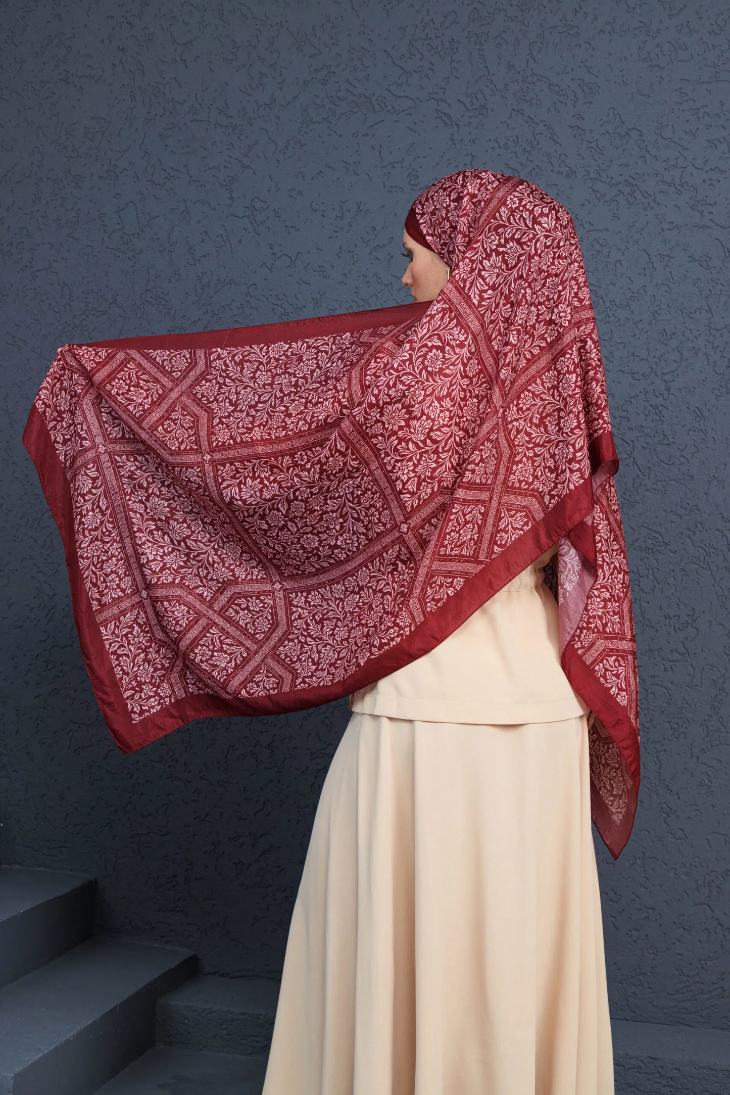 Viyana Şal Serisi - 469-005 - V- 1 - Bordo