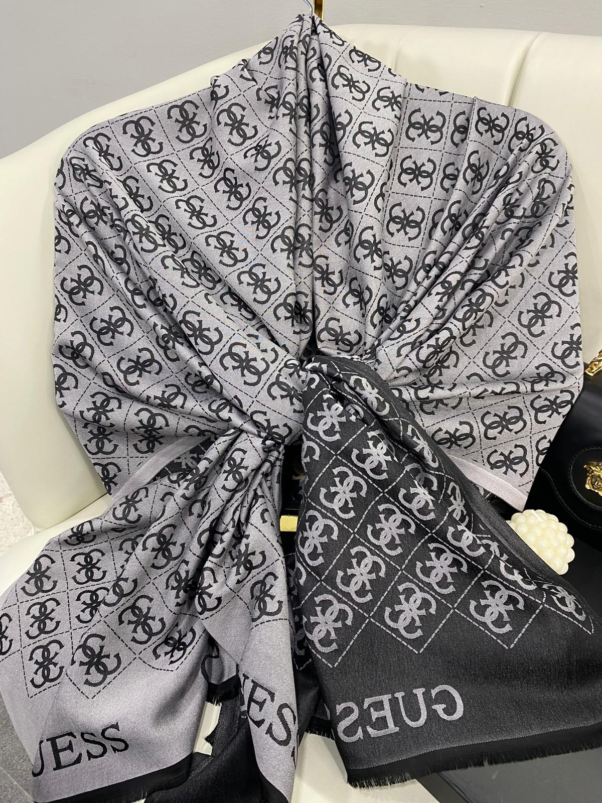 Guess Çift Taraflı Kaşmir İpek Şal- 7860- Gri