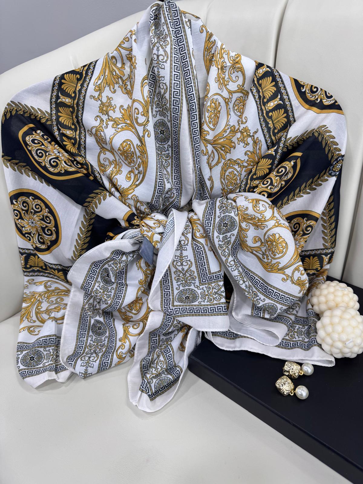 Versace Pamuk Soft Şal 61535 - Beyaz