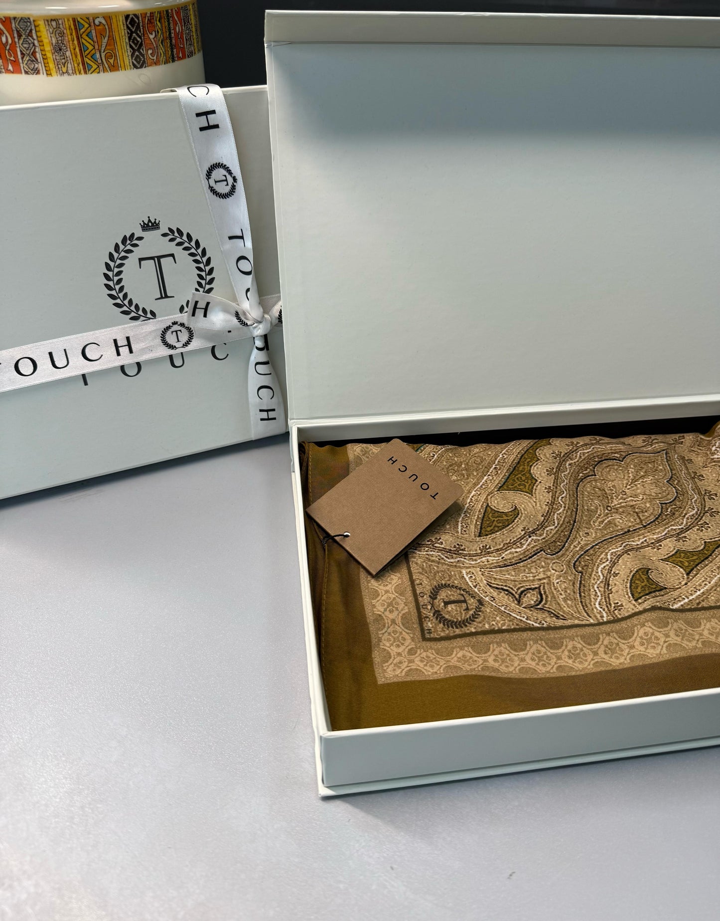 Touch İthal Pamuk İpek Şal 63454 –Hardal