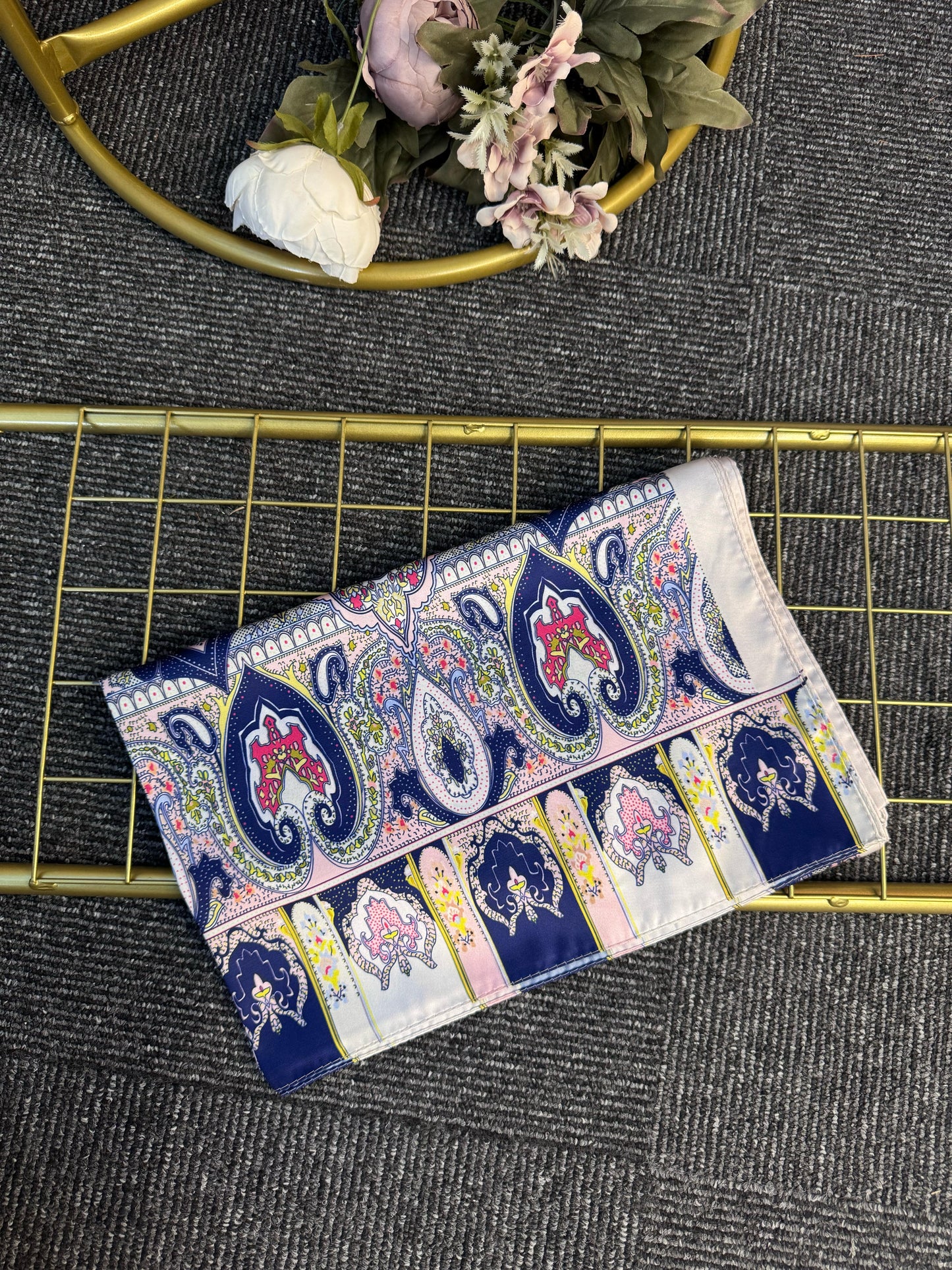 Anka Desen Vual İpek Şal-768568- Pudra