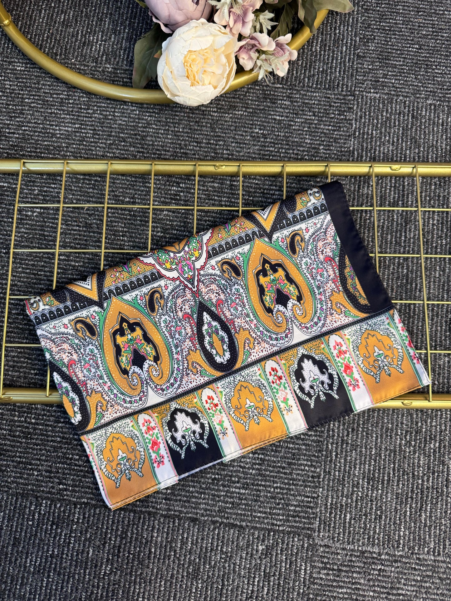 Anka Desen Vual İpek Şal-768568- Camel