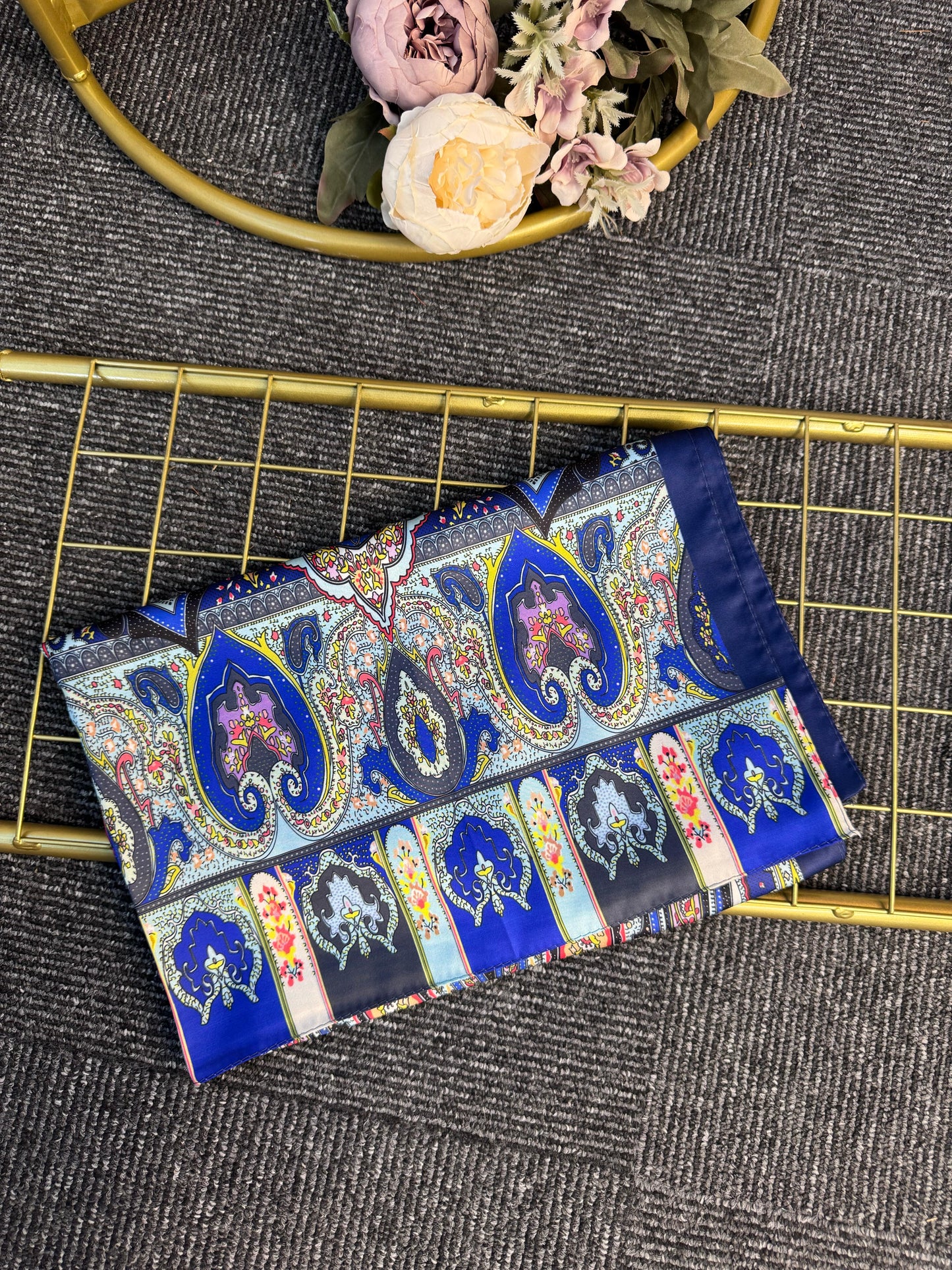 Anka Desen Vual İpek Şal-768568- Saks