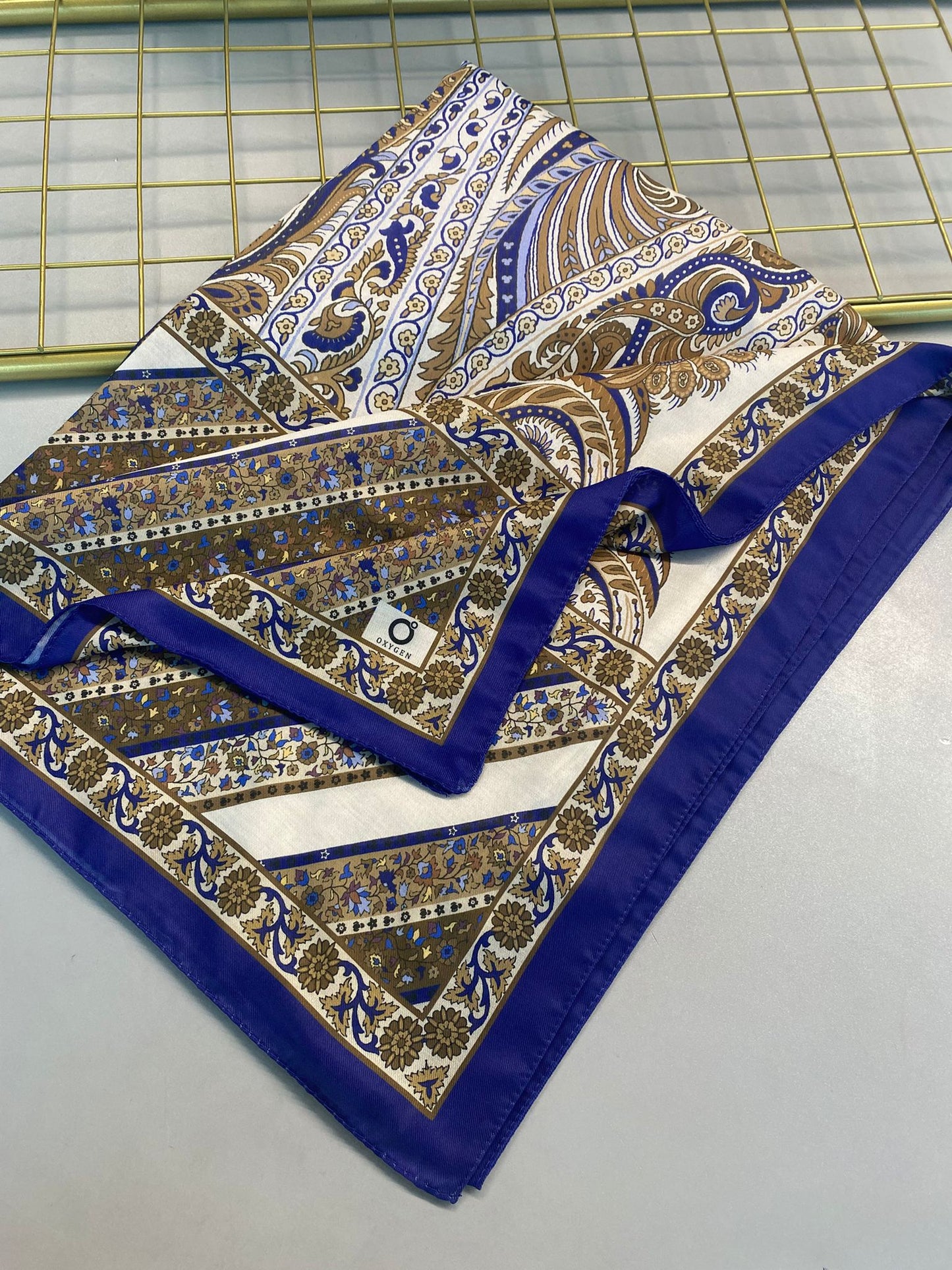 Etro Desen New Pamuk Soft Şal 23012 - Saks