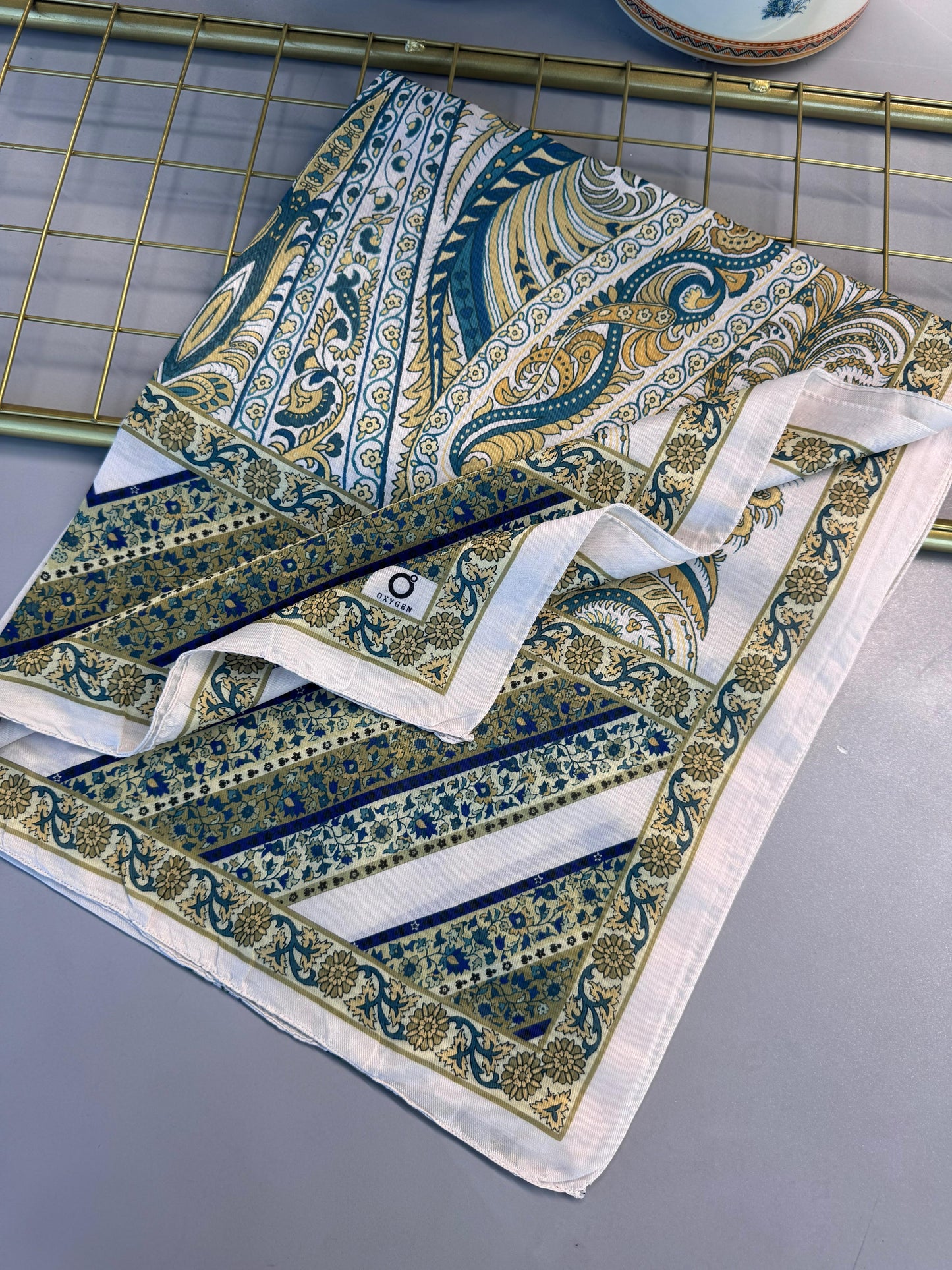 Etro Desen New Pamuk Soft Şal 23012-Yeşil