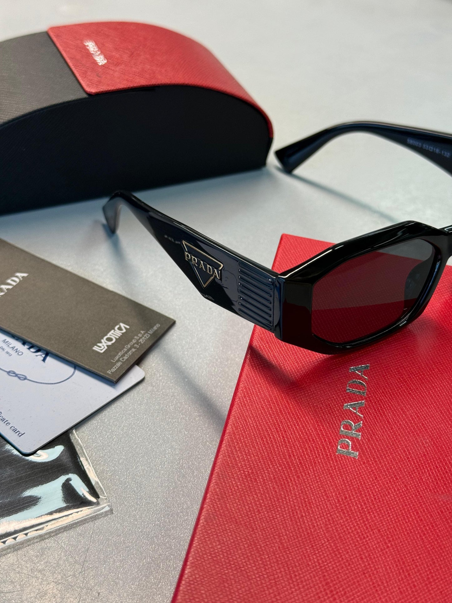 Prada Original Premium Full Set Güneş Gözlüğü - Siyah