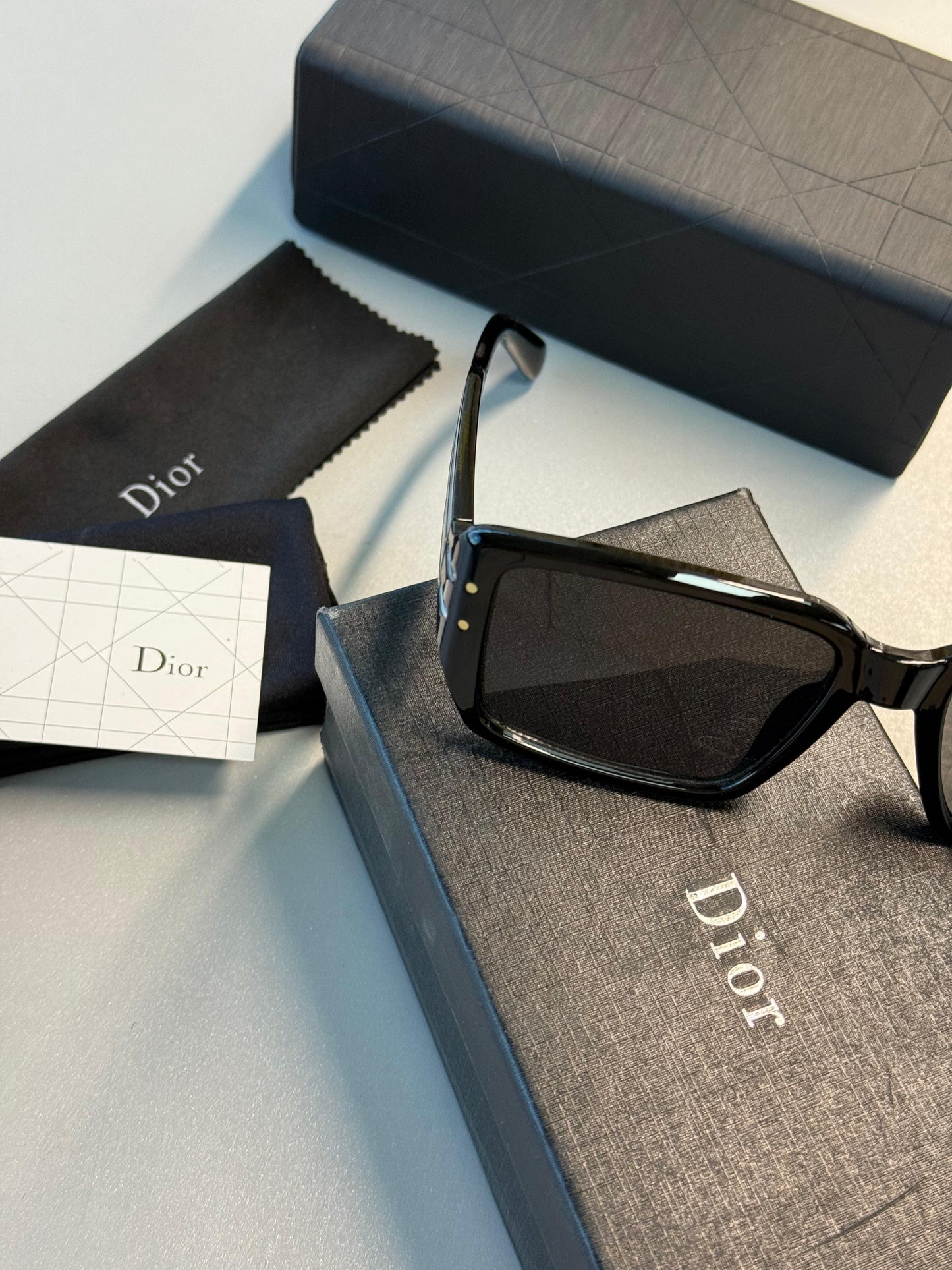 Dior Original Premium Full Set Güneş Gözlüğü - Siyah