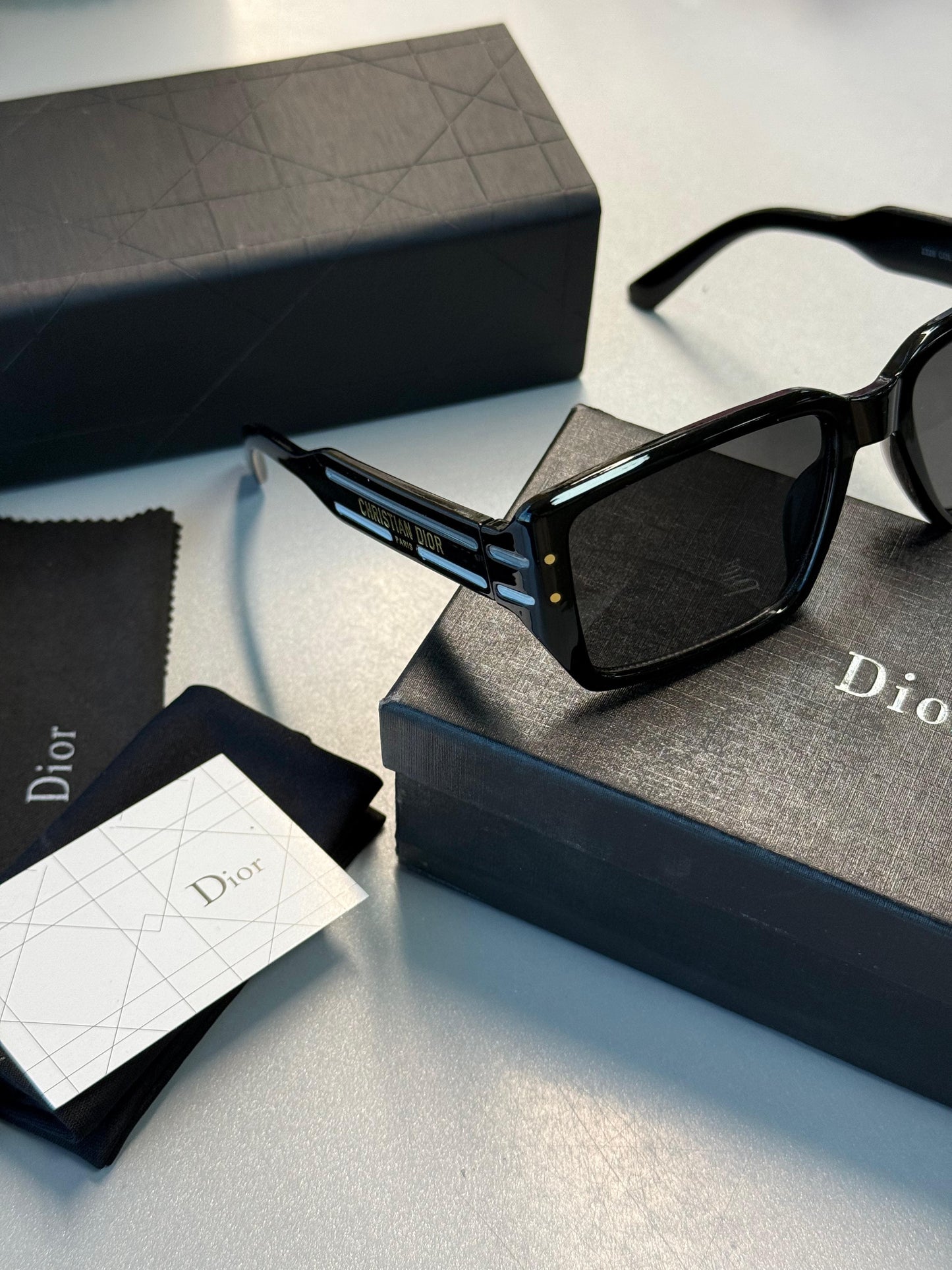 Dior Original Premium Full Set Güneş Gözlüğü - Siyah
