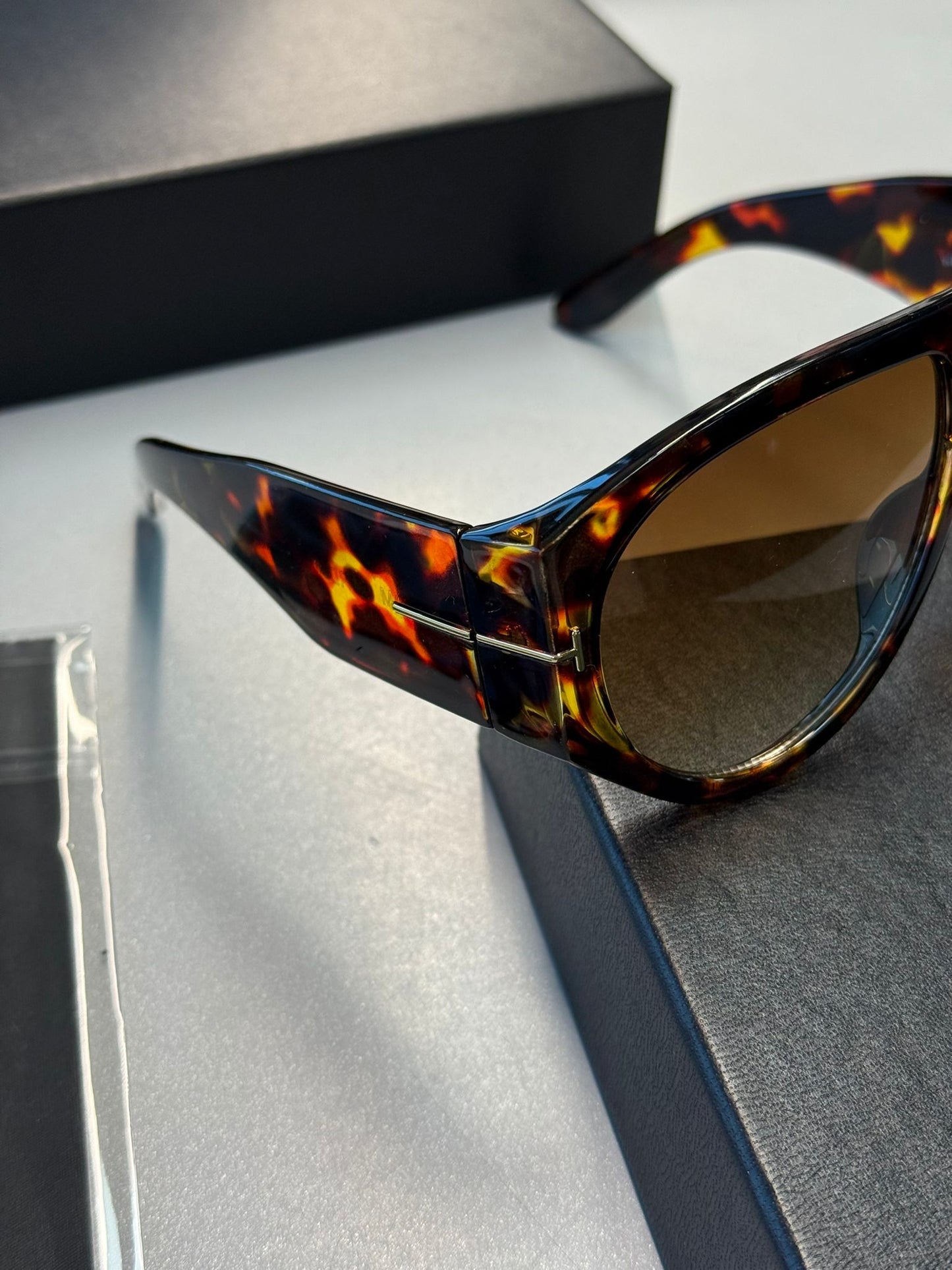 Tom Ford Original Premium Full Set Unisex Güneş Gözlüğü - Leopar