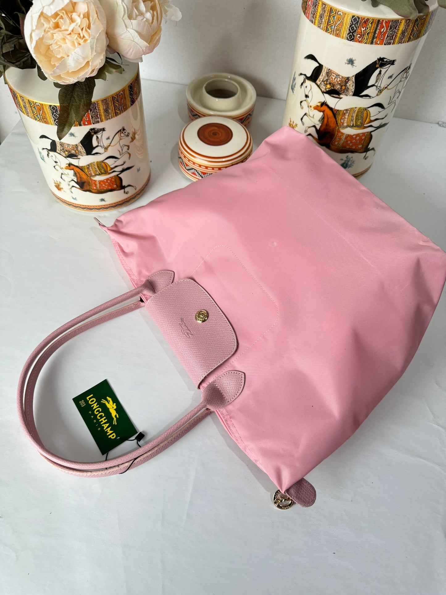 Longchamp Orta Boy Çanta - Pembe (3 Numara)