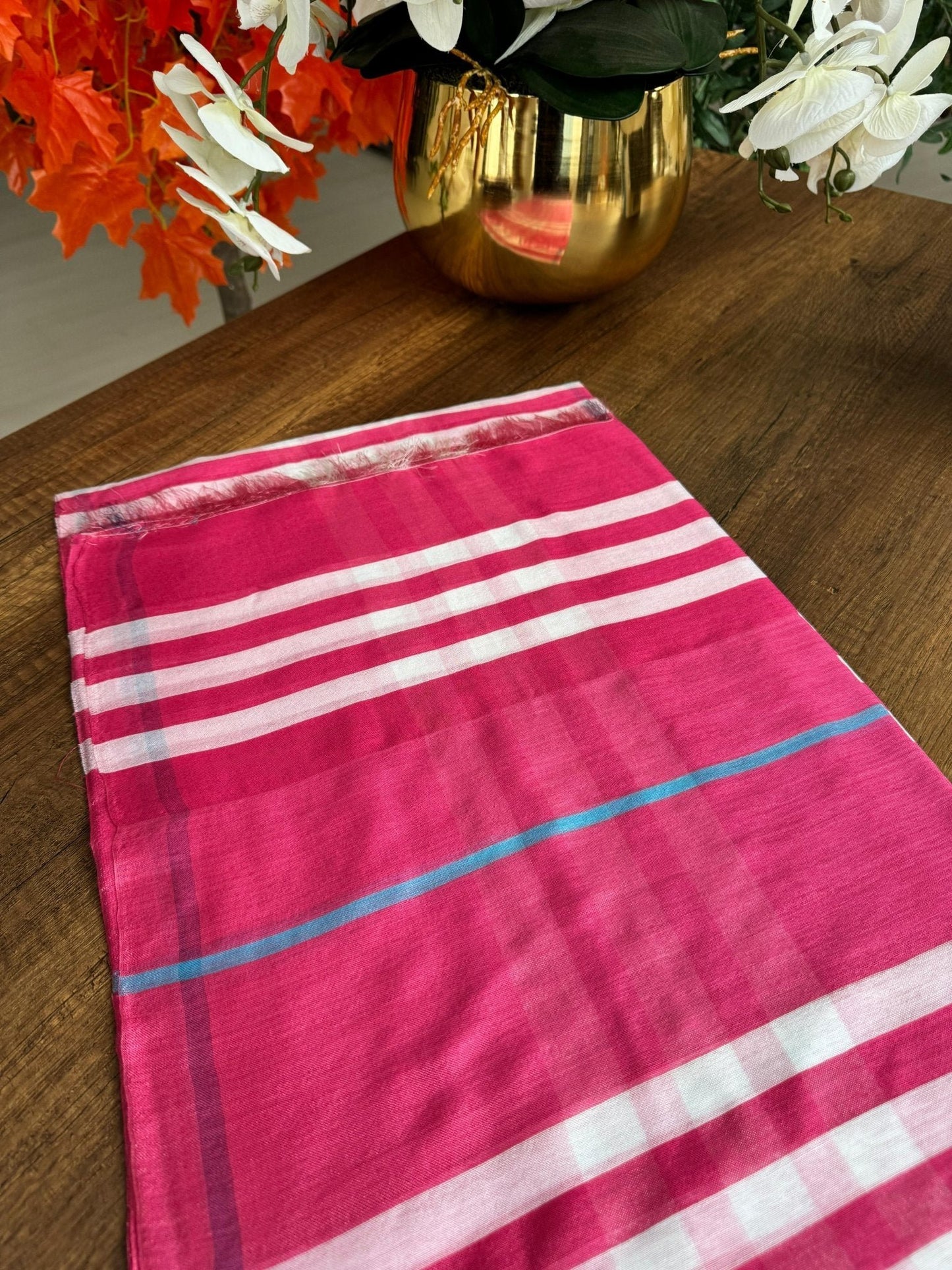 Burberry İthal Vual İpek Şal - Fuşya