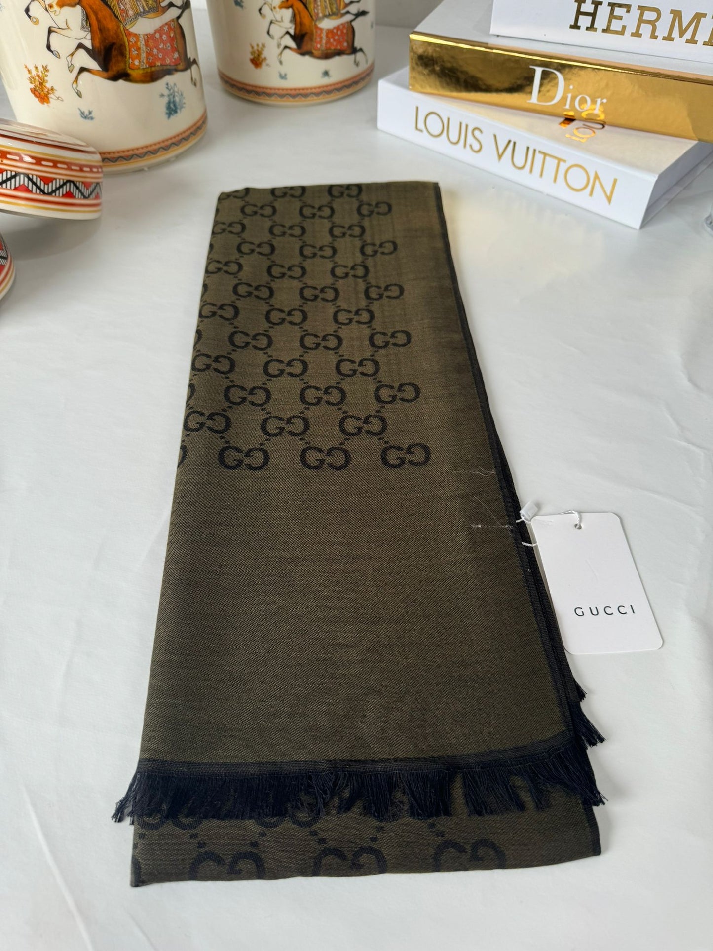 Gucci İthal Pamuk Yün İpek 544330 - Haki