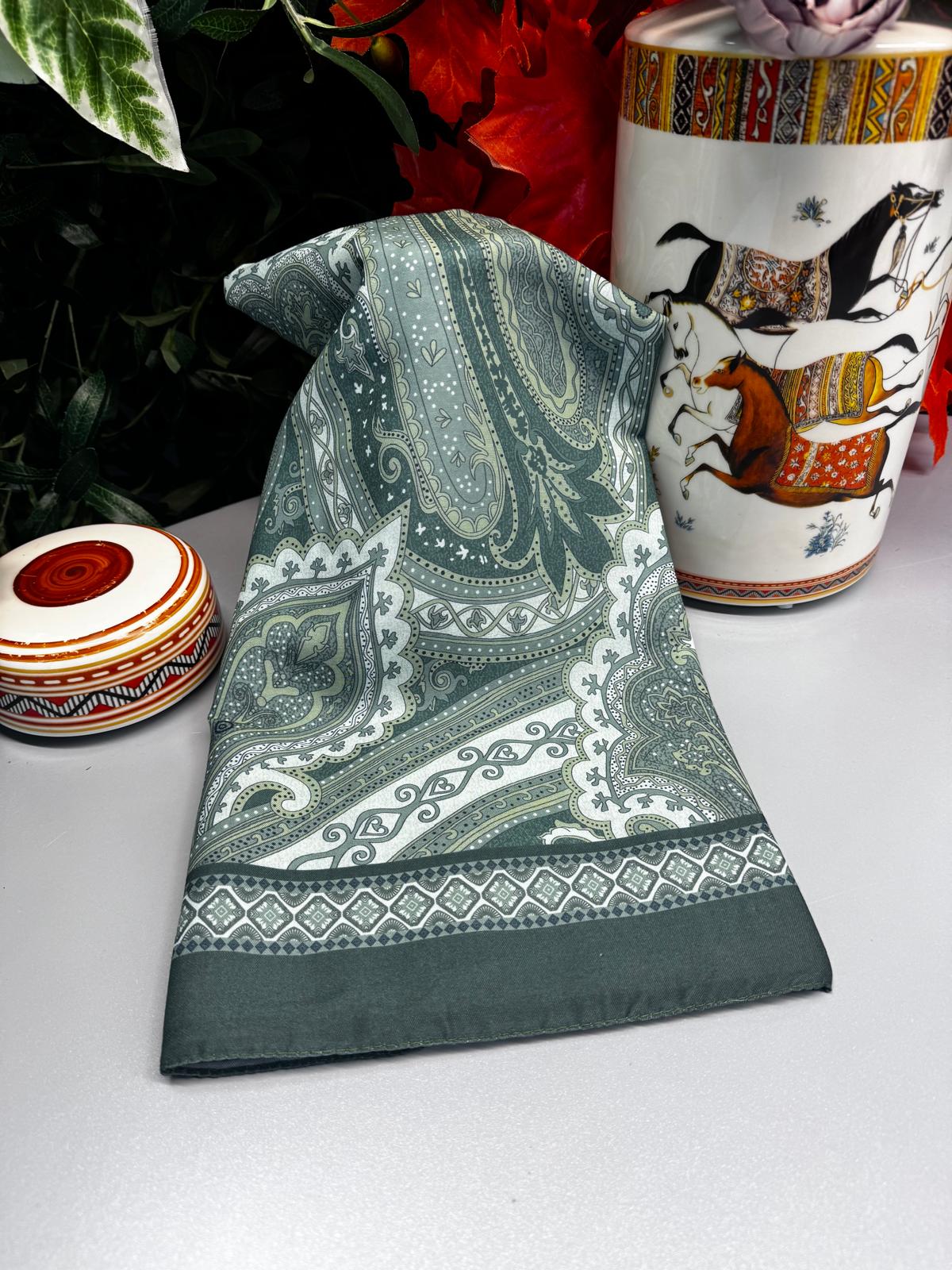 Yeni Etnik Pamuk Soft Şal 65301 - 65301 Nil Yeşili