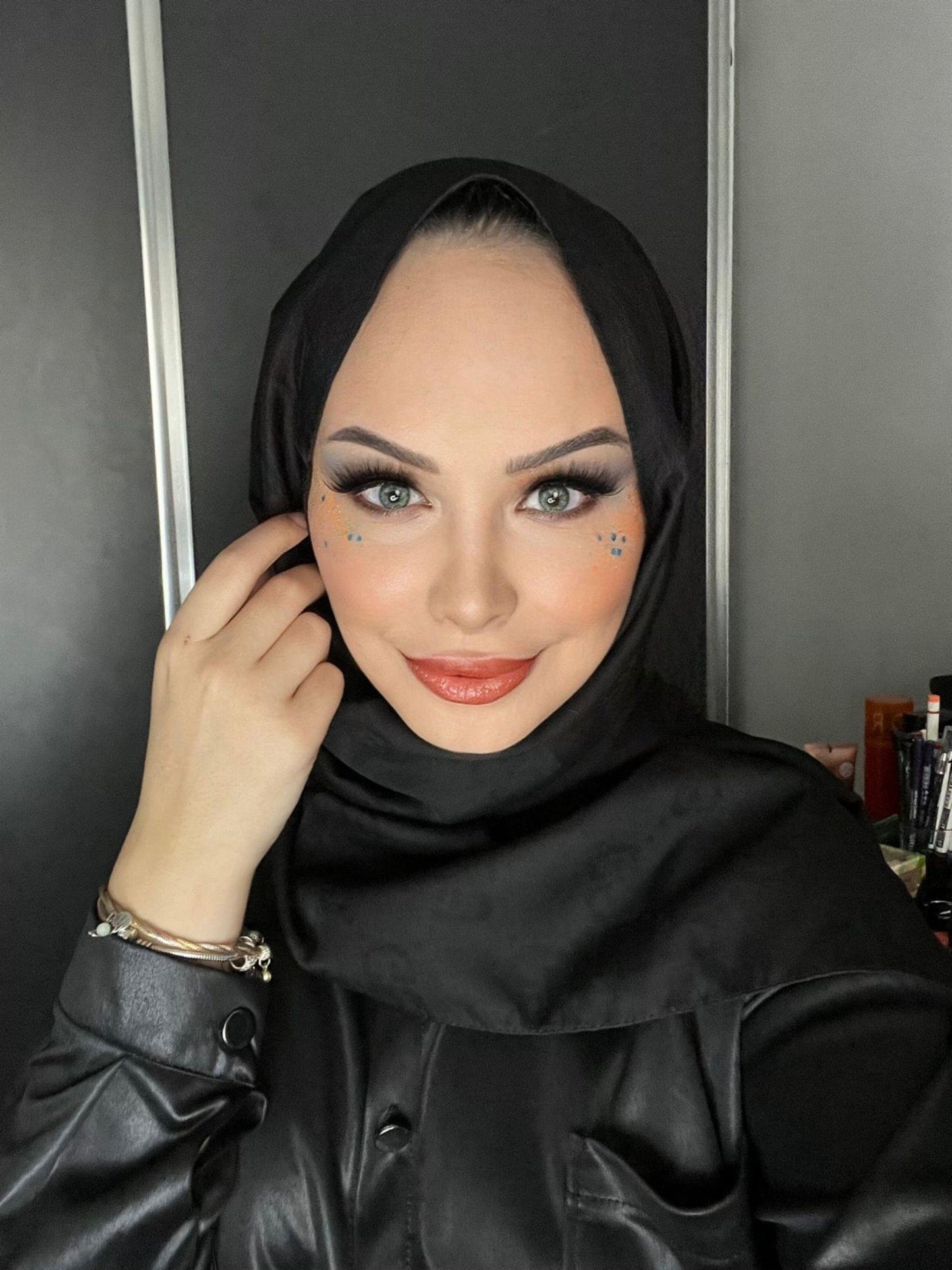 Gucci Desen Pamuk Jakar Şal - Siyah