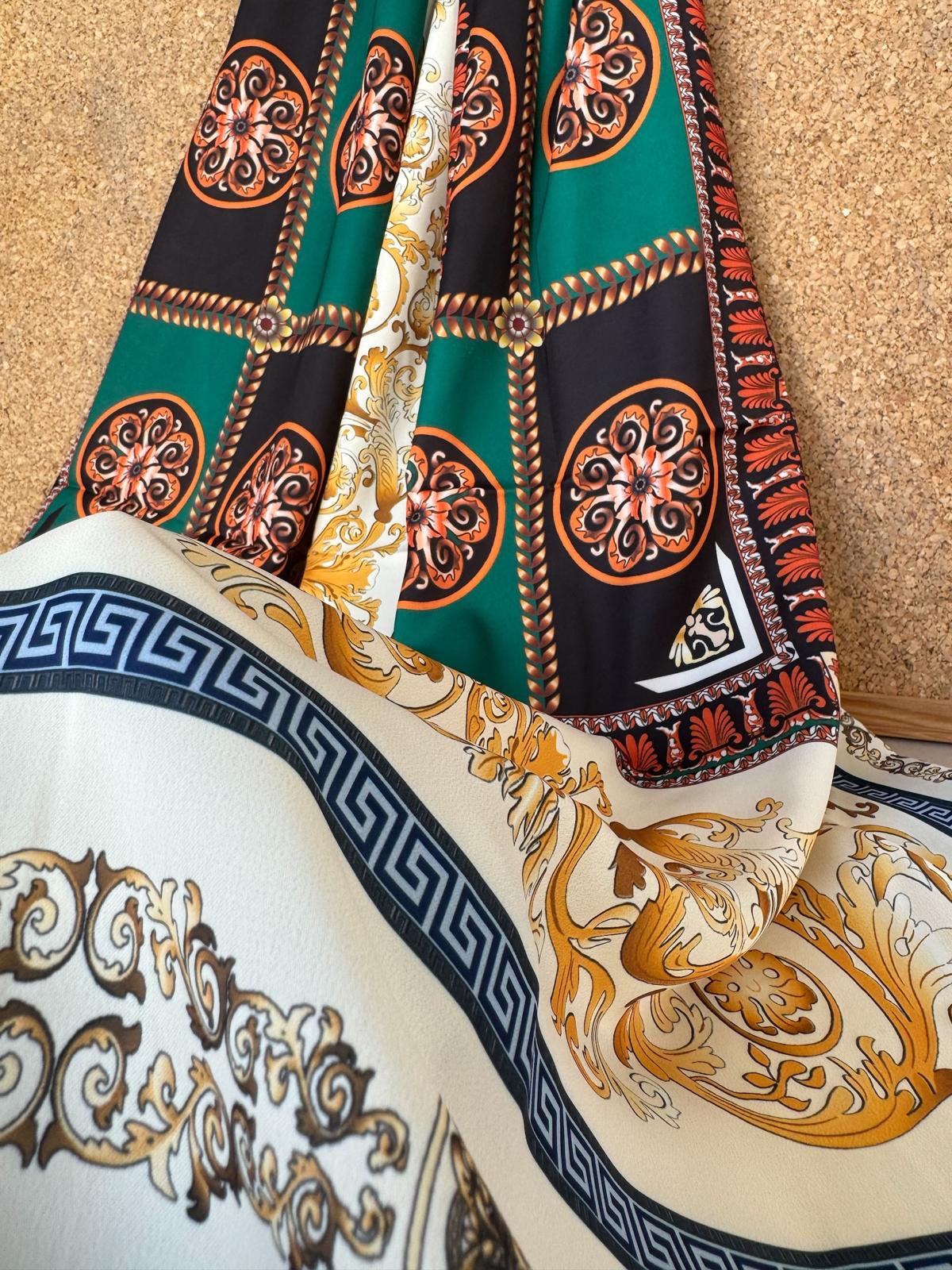 Versace Vual İpek Şal 614412 - Lacivert