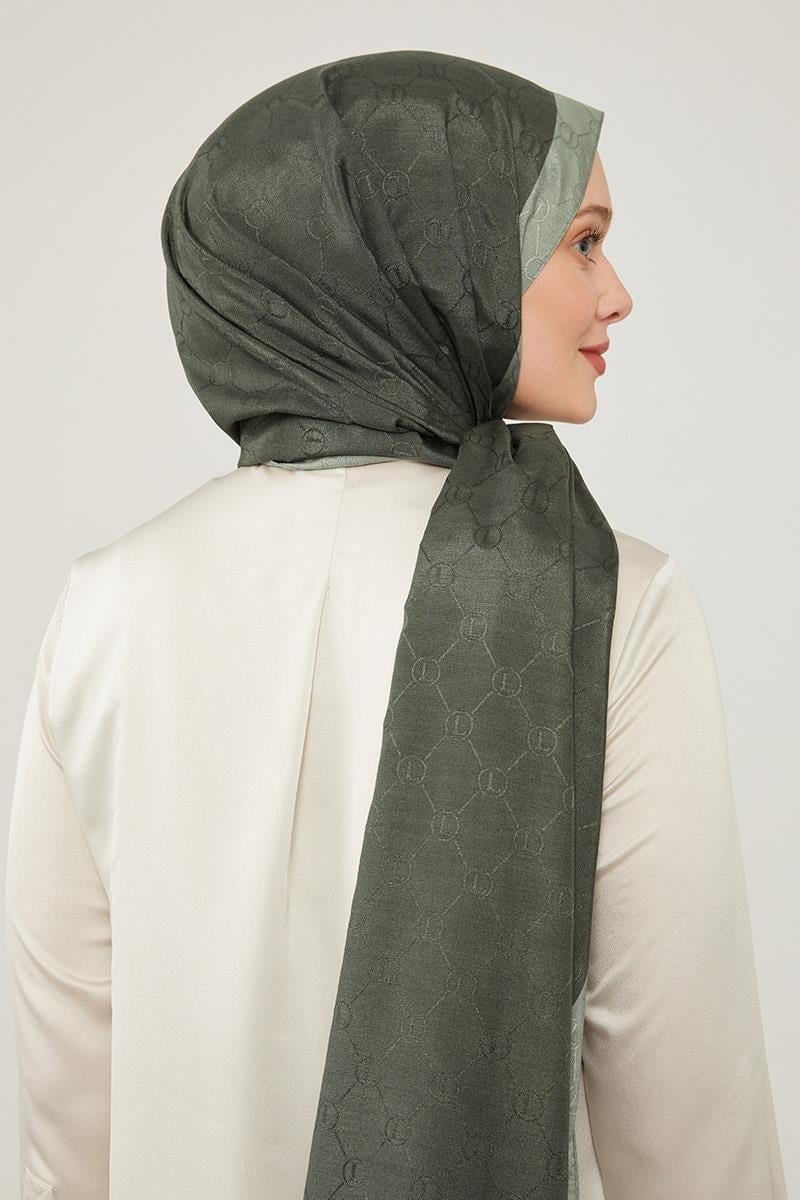 LEVİDOR Monogram Şal 17657 - Haki