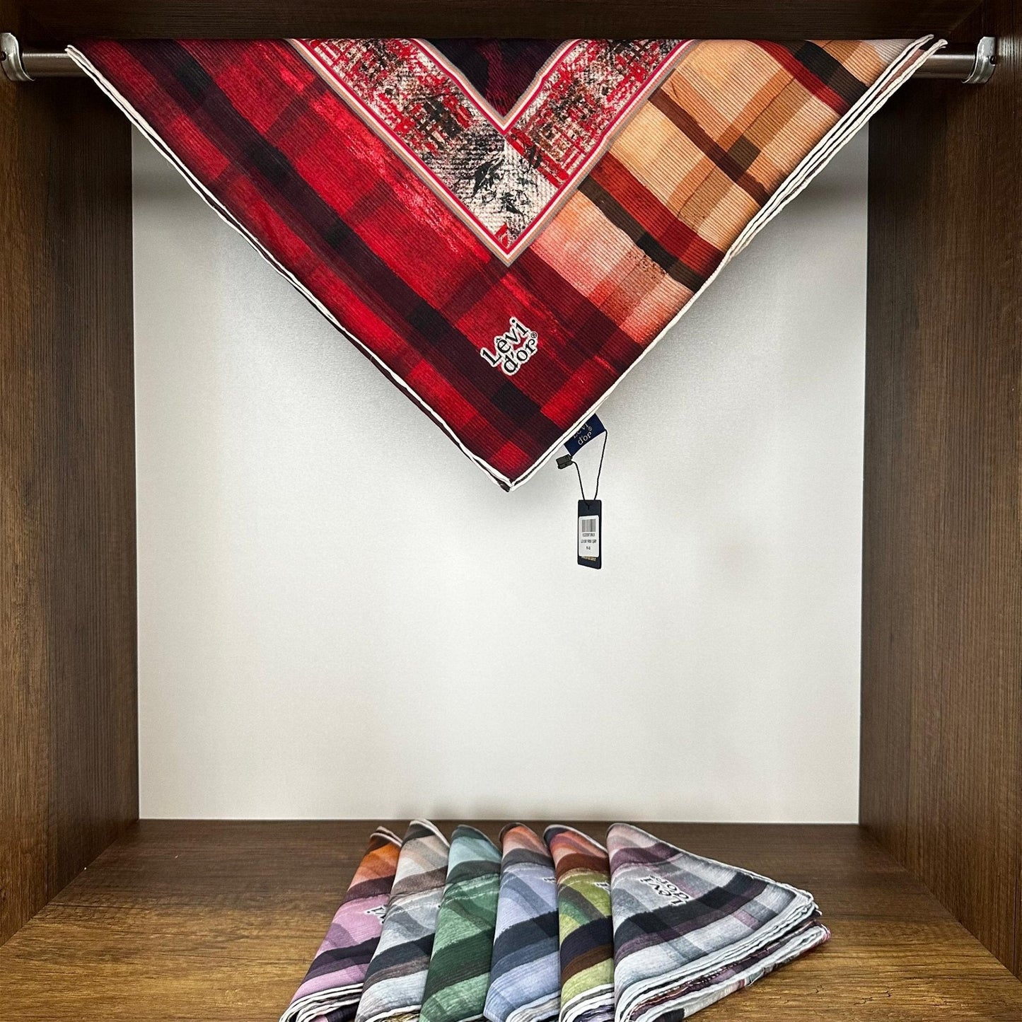 LEVİDOR Organic Kokulu Pamuk Eşarp PK-88 - Bordo