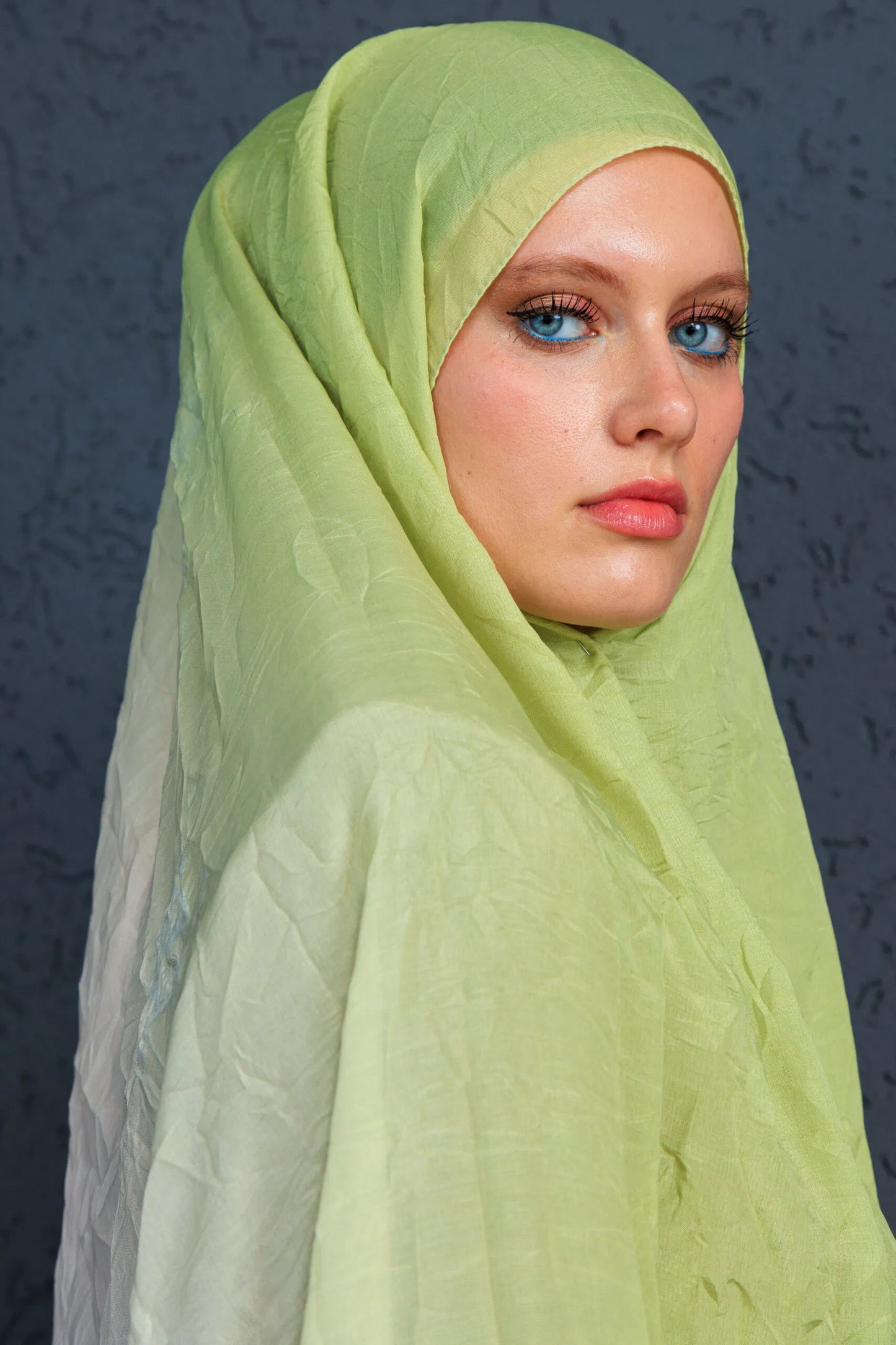 Lotus Şal Serisi- Z-2240 - V-17 - Lime Sarı