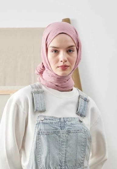 Organic Scarfs Bambu Kraş Şal Modeli - İncir