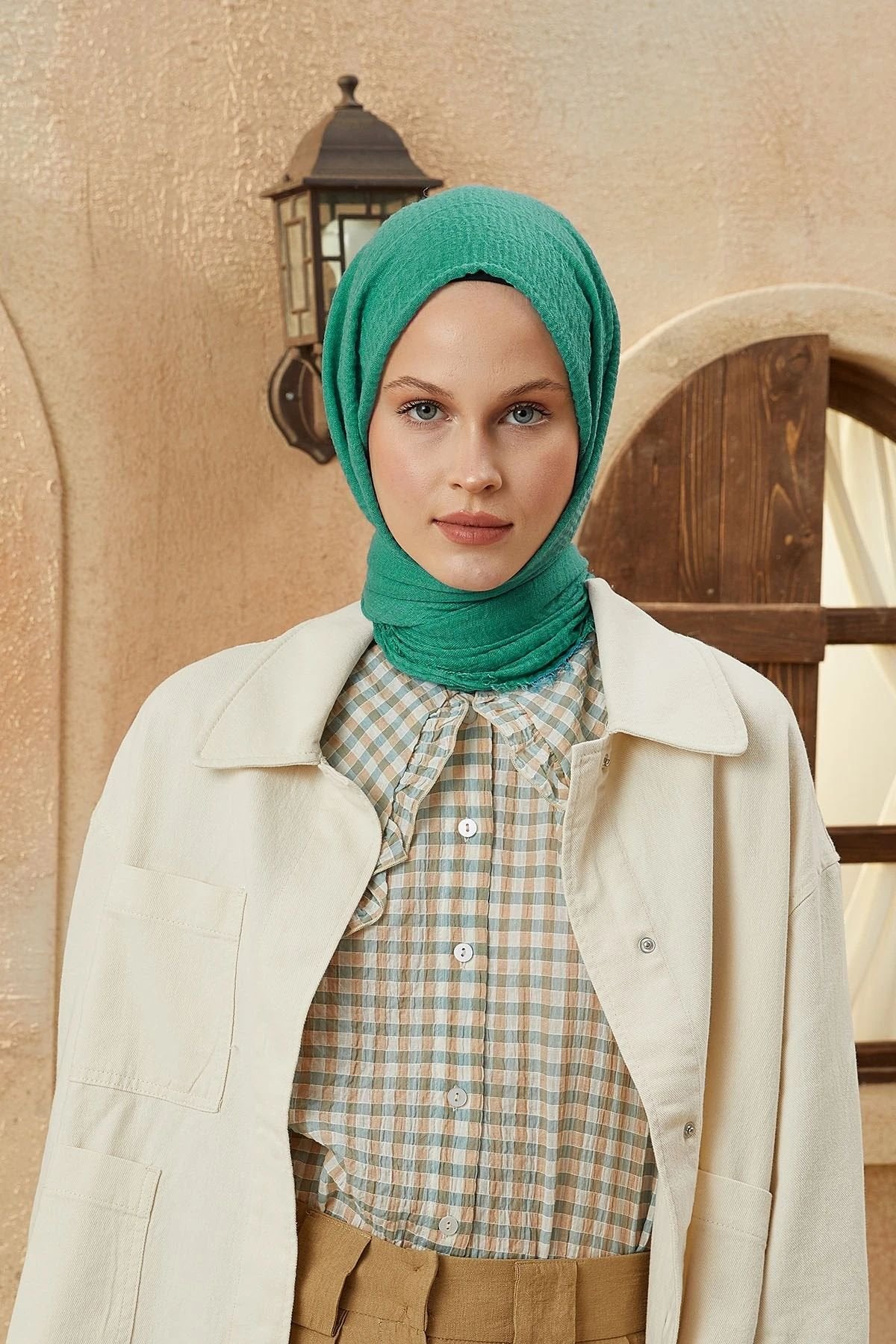 Organic Scarfs Bürümcük Şal Modeli - Kaktüs