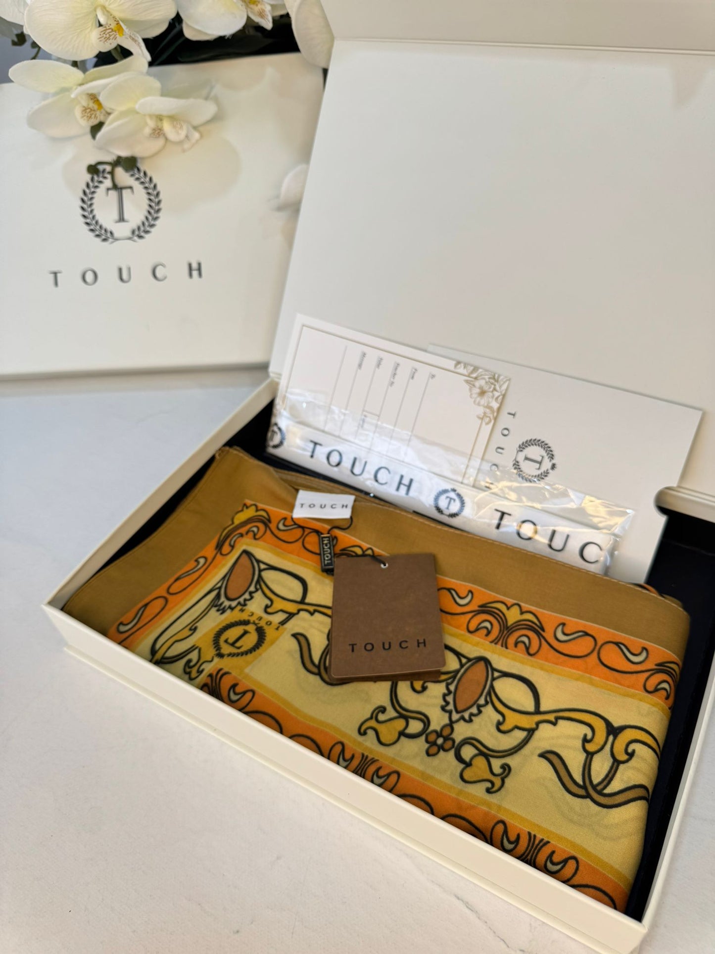 Touch İthal İberya Işığı Pamuk İpek Şal 63455 - Camel/Turuncu