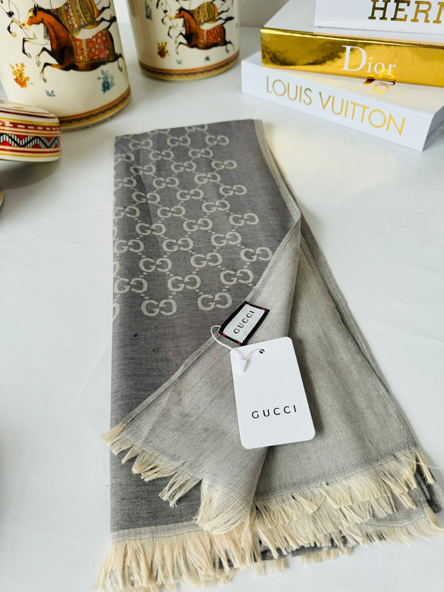 Gucci İthal Pamuk Yün İpek 544330 - Gri