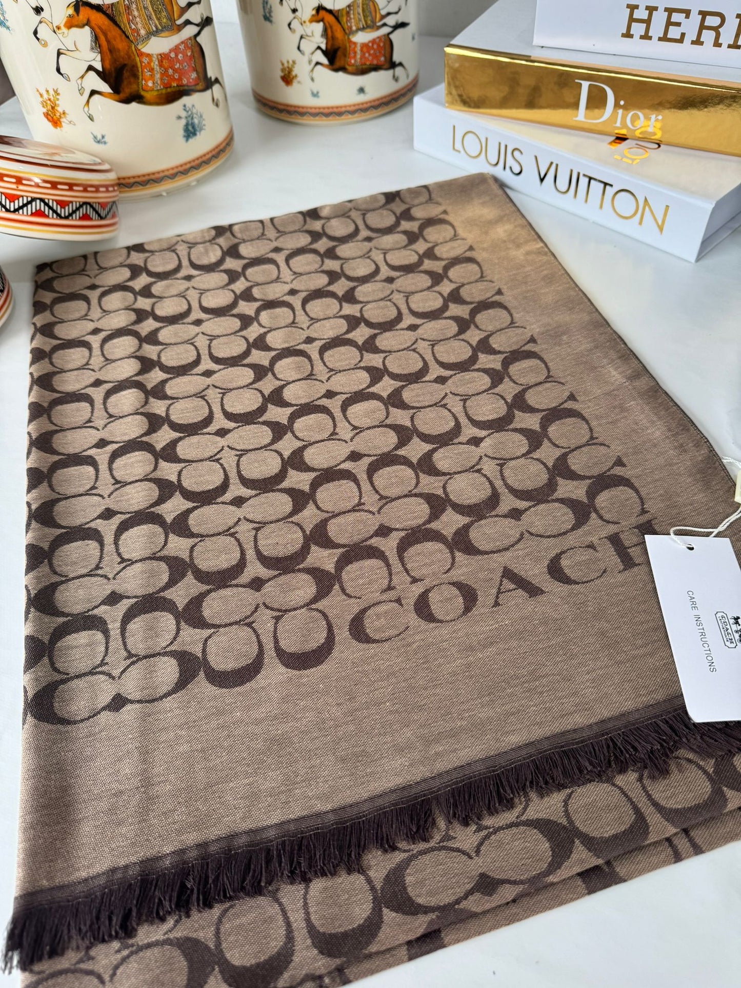 Coach İthal Pamuk Yün İpek - Kahve