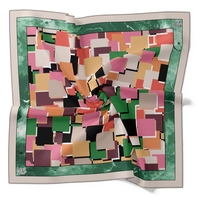 Levidor Kristal Eşarp 17823 - Bej/Yeşil