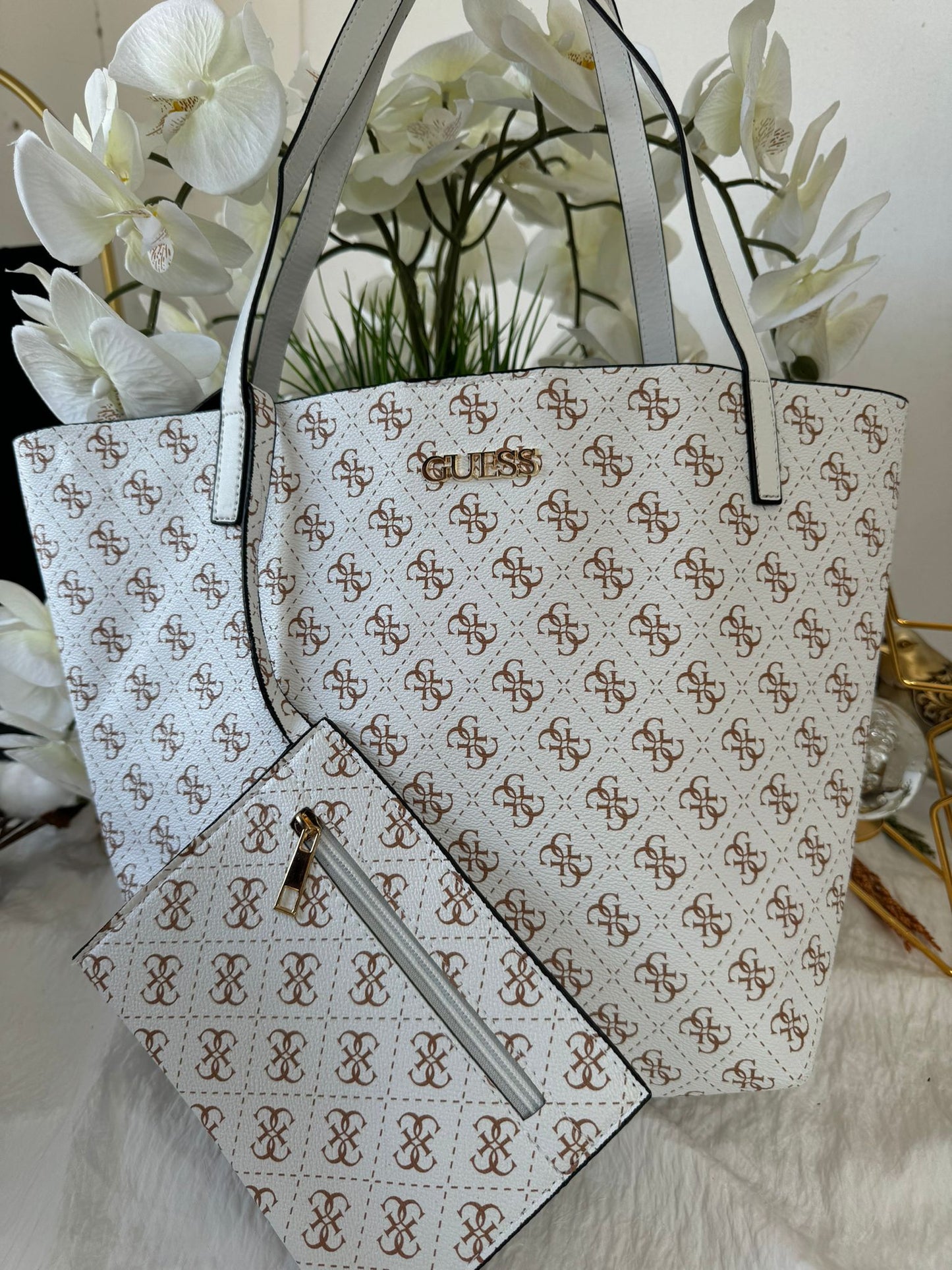 Guess Totebag Çanta 10730 - Ekru